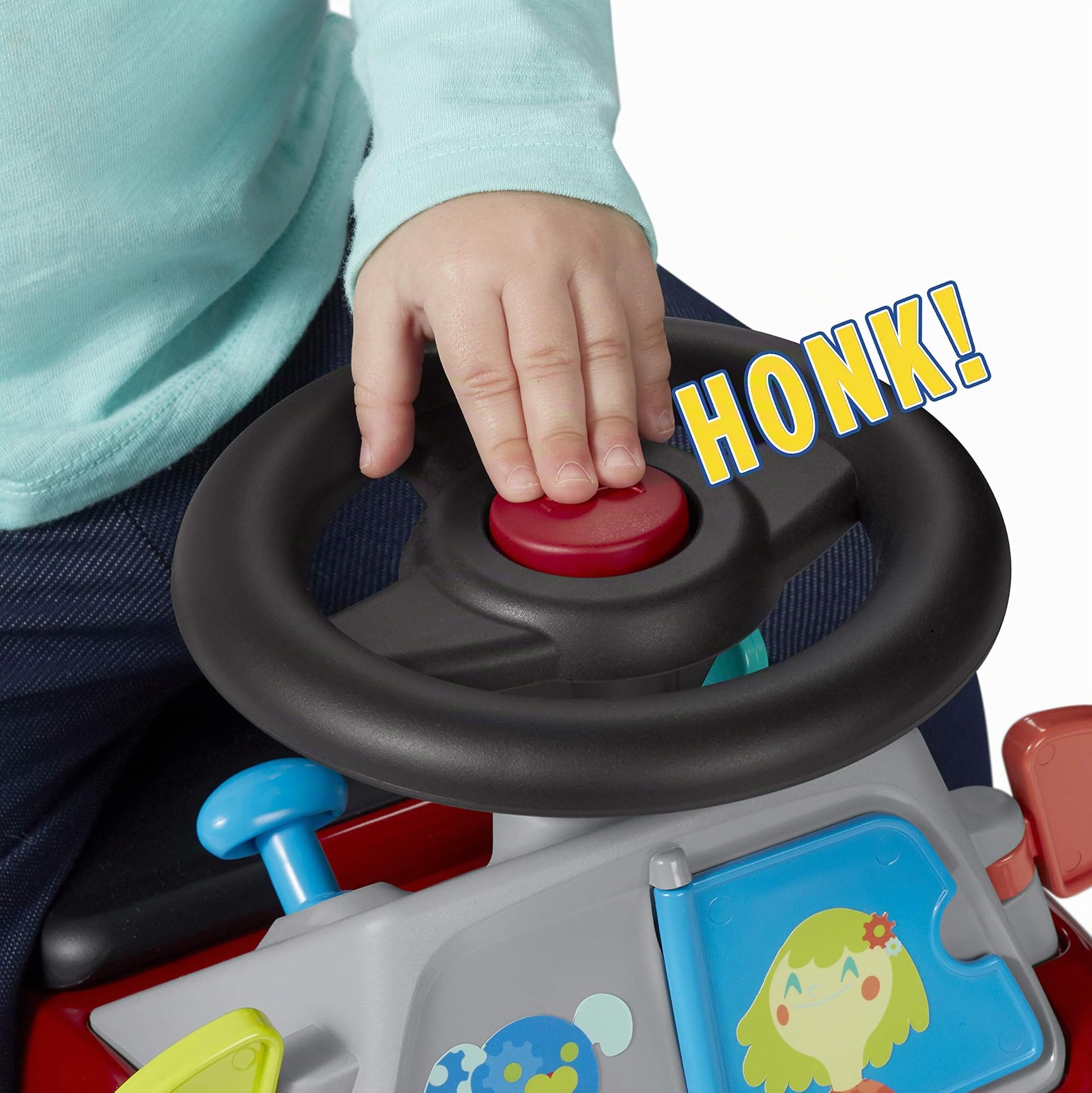 Radio Flyer Busy Buggy, Rutschspielzeug, Sitzend zum Stehen, Spielzeug für Kleinkinder, 1–3 Jahre, rotes Spielzeug für Kinder