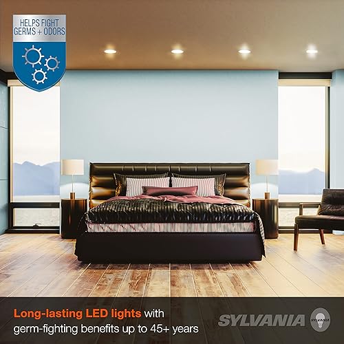 Miniatura 4 de Sylvania - Kit de luz empotrable de 5 pulgadas6 pulgadas con tecnología LightSHIELD, LED germicida, 9 W  65 W, 700 lúmenes, 5 CCT selección de
