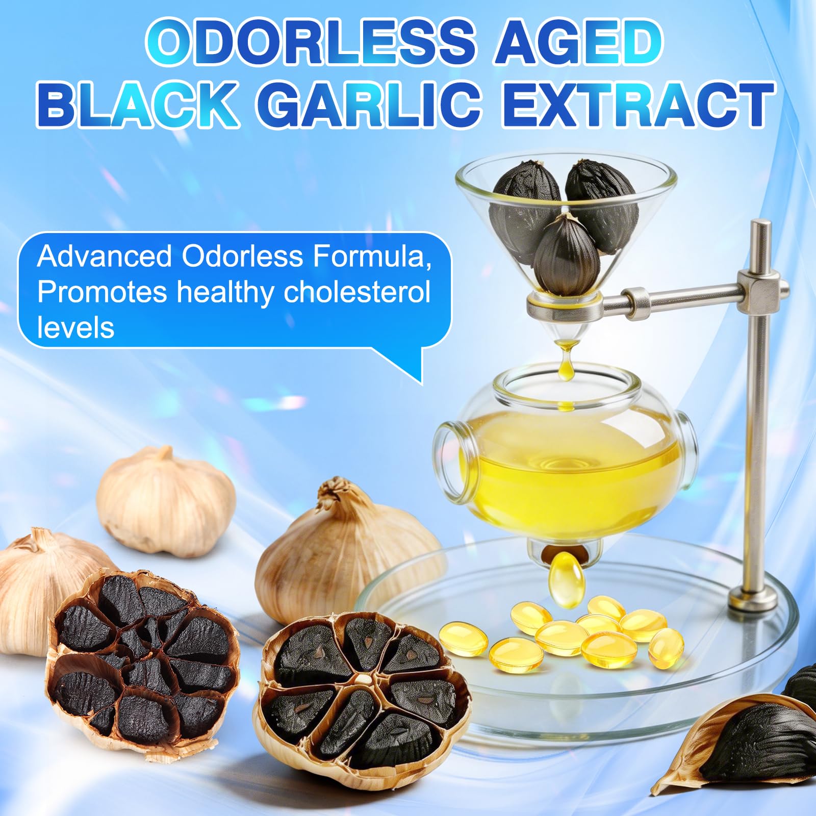 Aged Garlic Extract – Odorless Organic Garlic Supplement - 150 Softgels — Amazon image 4