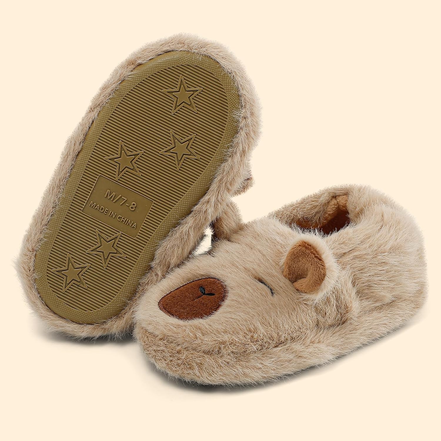 KAKU NANU Toddler Kids Slippers Cute Animal Cartoon Shoes Girls Boys Warm Fleece Winter Household Slippers - Image 4