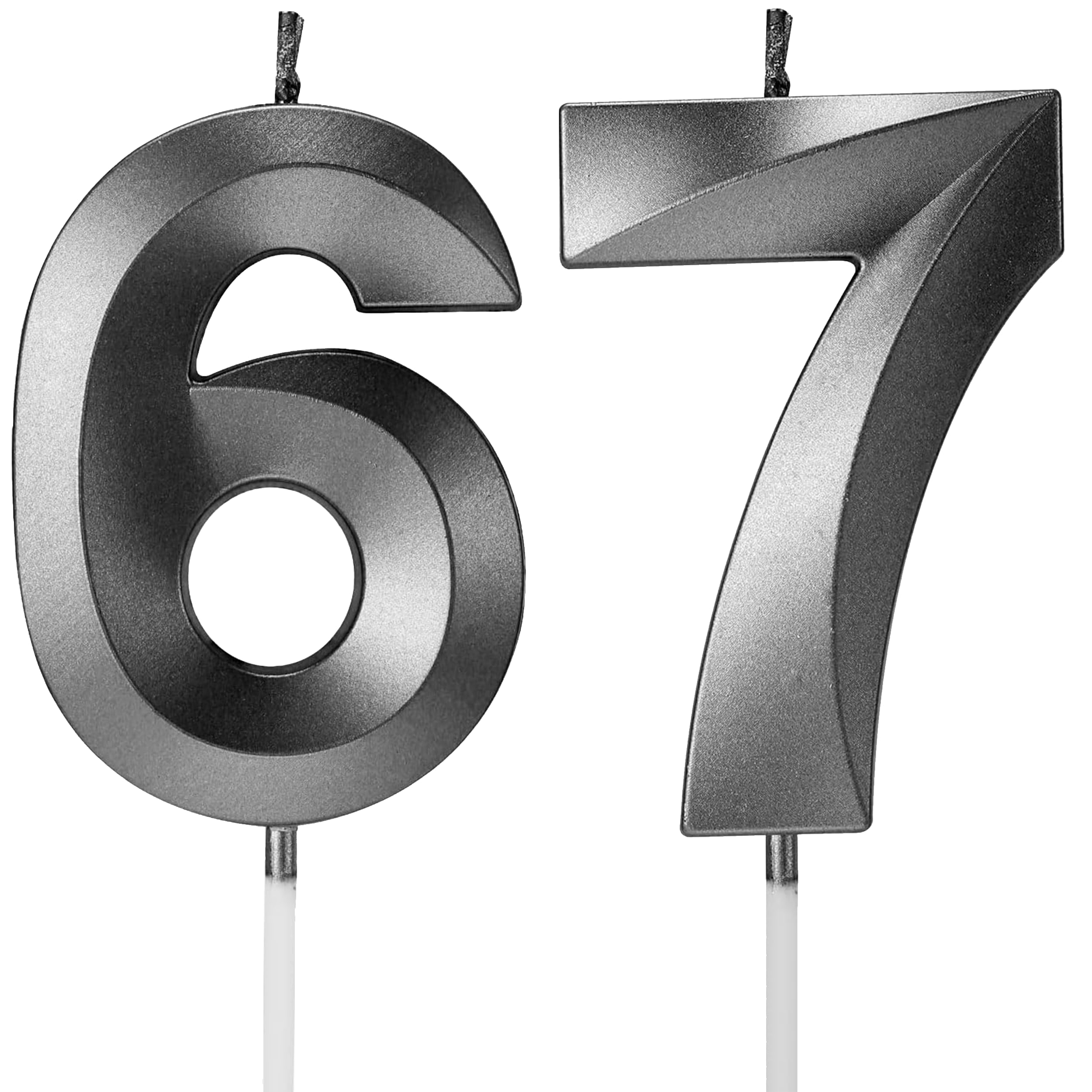Birthday Candles Number Candles Age Year for Cakes Happy Birthday 3D Designed Wedding Anniversary Party Cake Topper Decorations