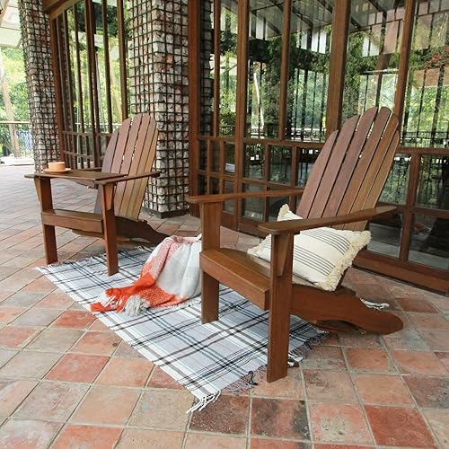 Miniatura 3 de Cambridge Casual Silla Bentley Adirondack de madera maciza con mesa de bandeja, turquesa