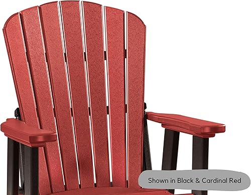 Miniatura 4 de DutchCrafters Slat Fan Back Poly Adirondack Silla giratoria para patio al aire libre (Tudor marrón y cedro)