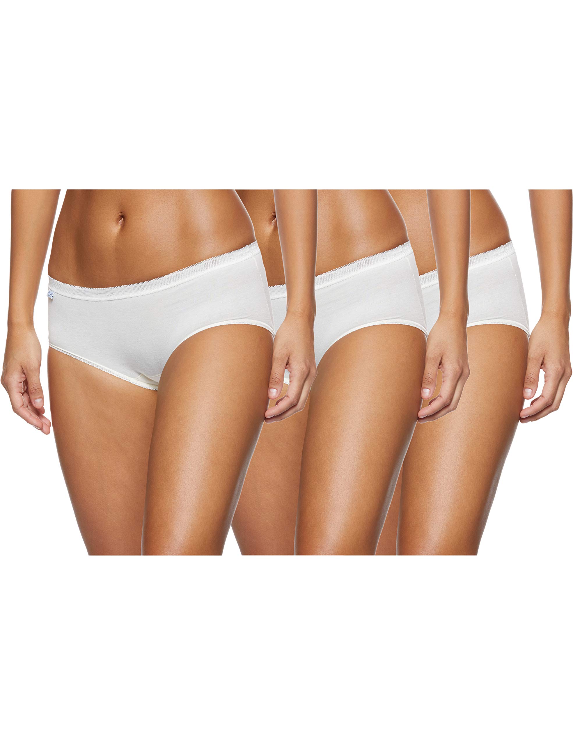 SloggiWomen's Basic+ Midi 3 Brief, Off-White(Chrysanthemum), Large, 44 EU