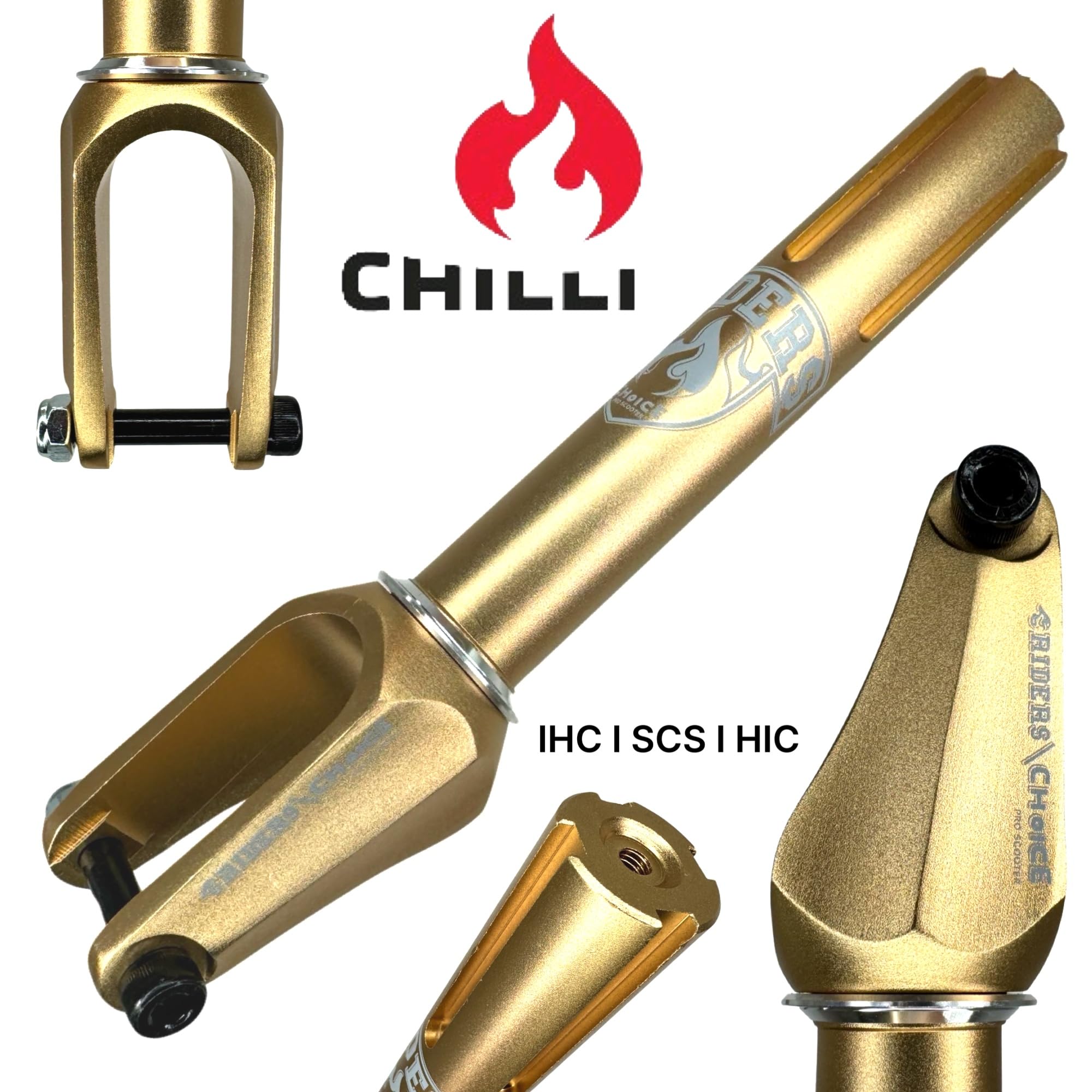 Chilli Pro Scooters Stunt-Scooter Fork Trick Roller Horquilla de repuesto IHC SCS HIC 100 110 120 mm