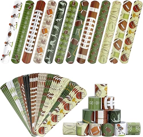 Miniatura 1 de 72 pulseras de fútbol con palmadas de fútbol, recuerdos de fiesta de fútbol, cumpleaños, rugby, suministros para fiestas de niños, regalos de aula,