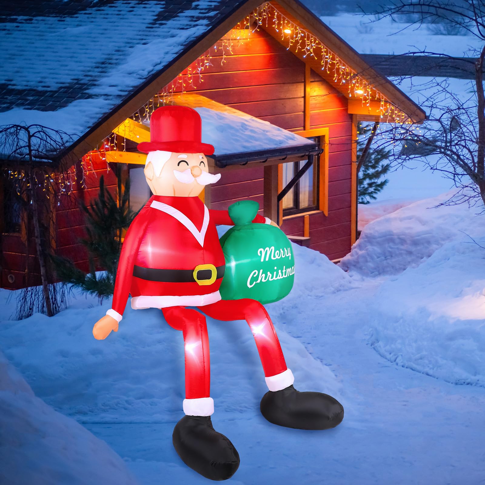 Snapklik.com : Santa Christmas Inflatable 5.9 Ft Large Christmas Santa ...