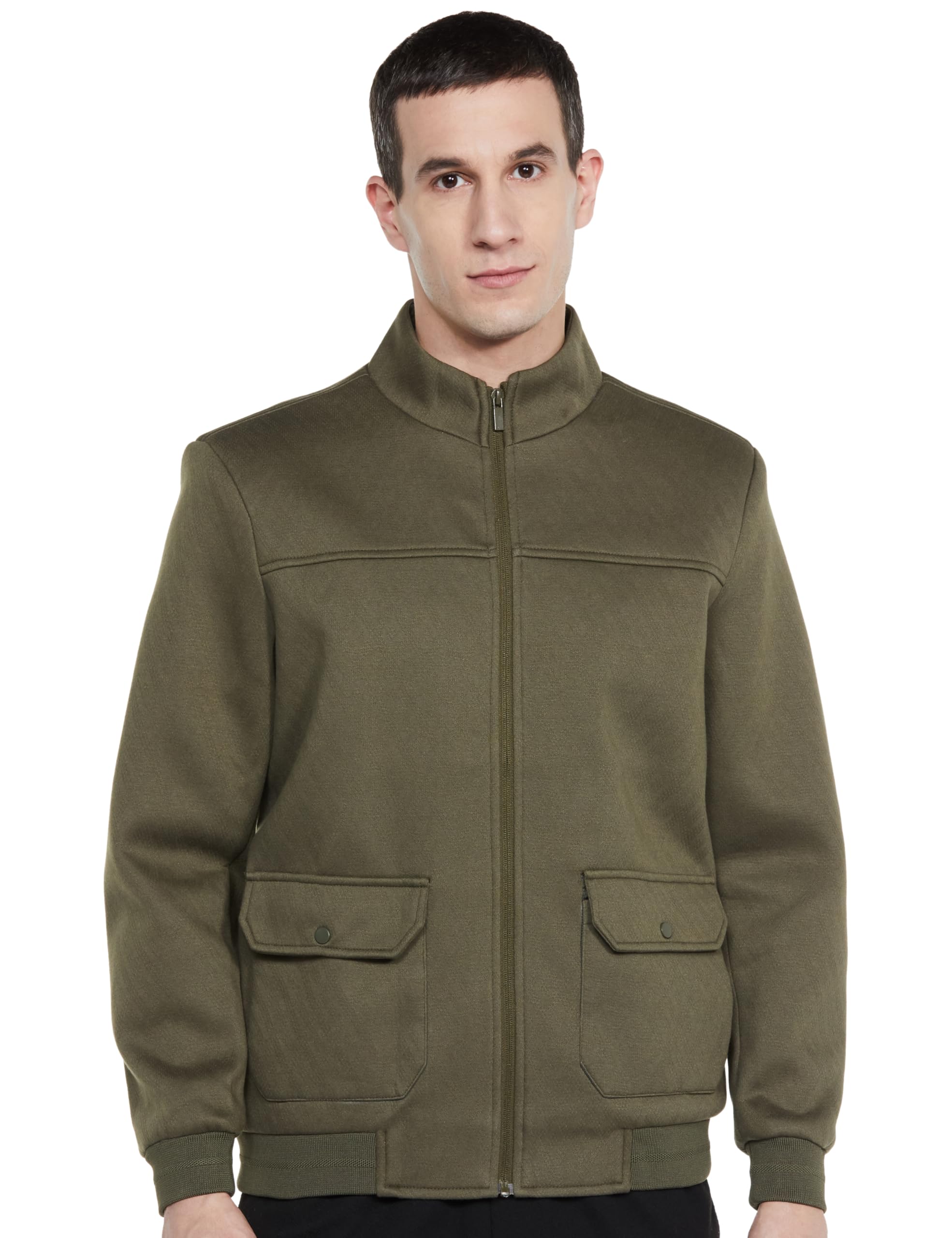 qube by fort collins Men's Regular Fit Knitted Cotton Blend Jacket - Soft, Warm & Stylish Winter Outerwear-picture-46