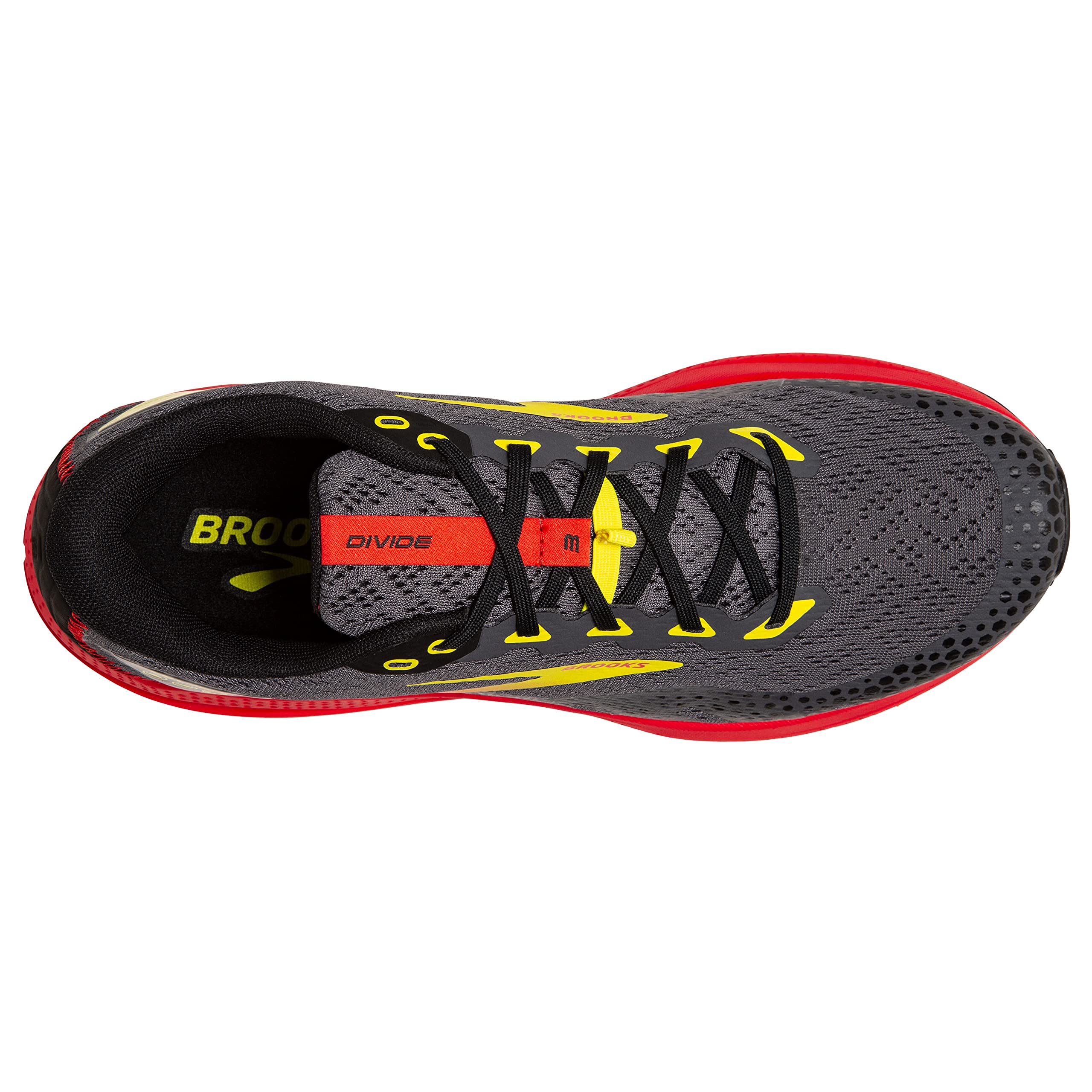 Brooks Podział męski 3 buty do biegania, Black Fiery Red Blazing Yellow, 44.5 eu