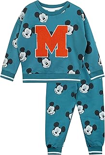 Mickey Mouse Outfit | Boys Sweatshirt and Joggers Co Ord Set | Mickey Mouse Tracksuit For Kids | Ages 18 Months to 8 Years | Official Mickey Mouse Merchandise