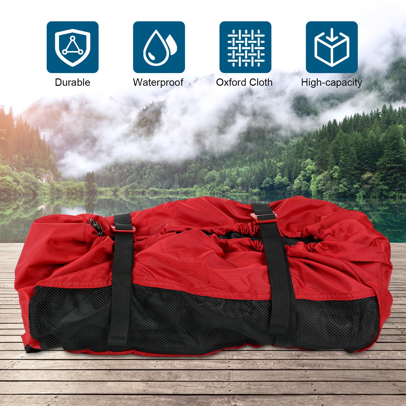 Klettern Seiltasche Tasche, Klettertasche Kletterseil Bag, Climbing Rope Bag Sporttasche Werkzeugsack Stabil Seilsack Rucksack, Faltbarer Schultergurt für Outdoor Camping Wandern