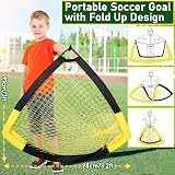 Happy Jump Portable Pop Up Football Goals | Weatherproof Football Nets – 4x3FT Single Pack for Garden & Outdoor Training - 4