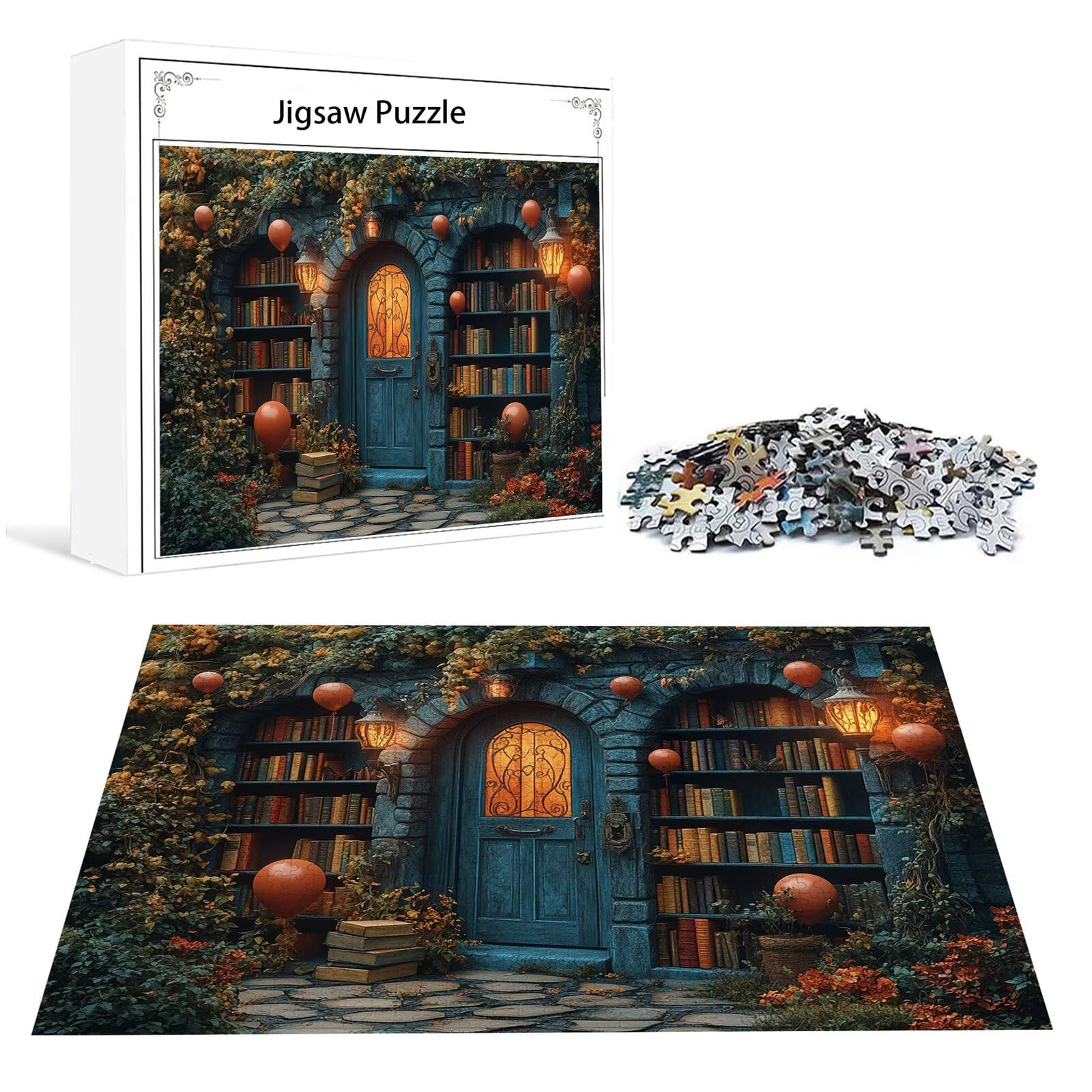 Książka Puzzle 2000 sztuk Dorośli Drzwi Klasyczne Puzzle Panorama Trudno Niemożliwe Ogromna układanka Gra edukacyjna Wyzwanie Zabawka dla dzieci i Dorosłych od 14 lat Prezent Mężczyzna Kobieta