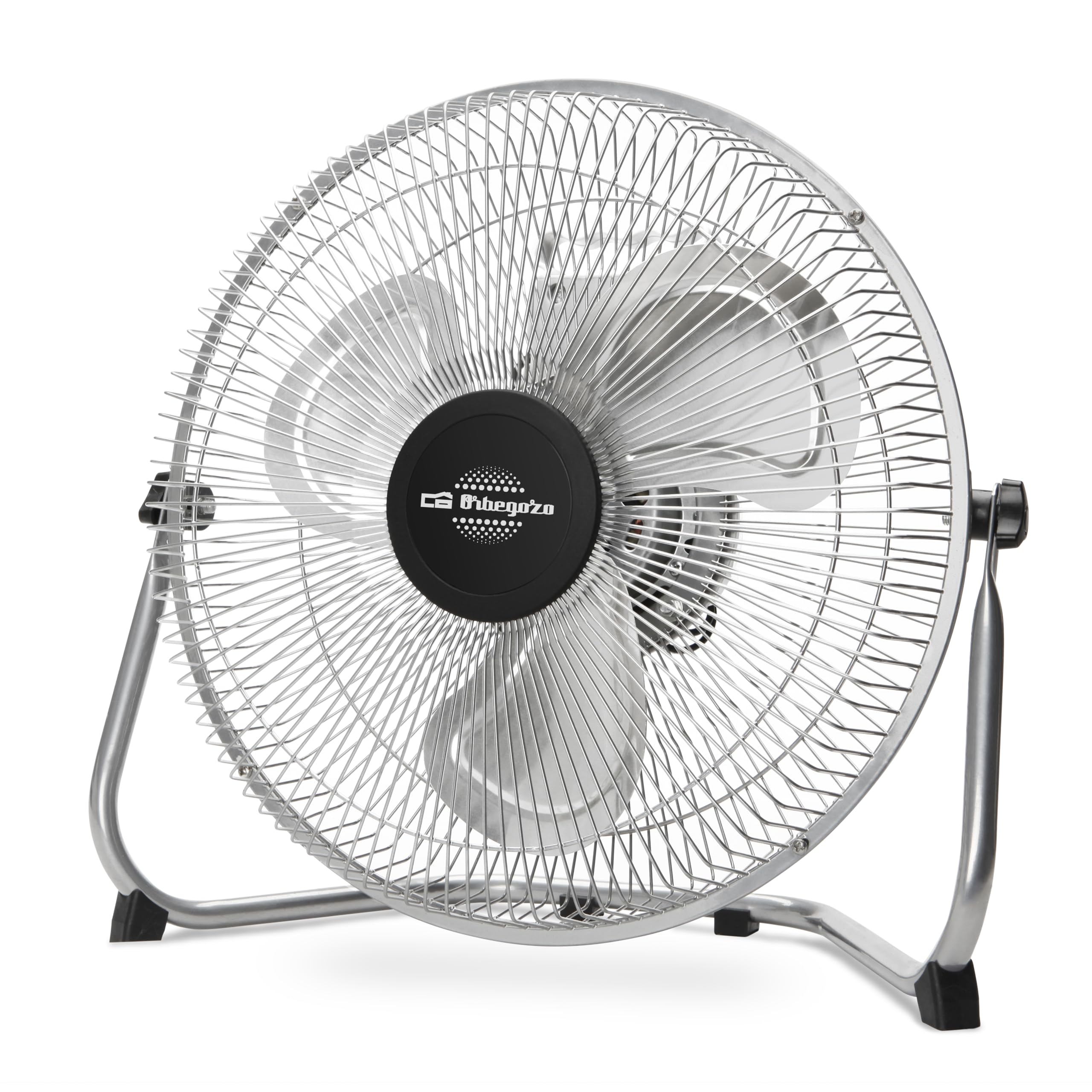 Orbegozo PW 1230, ventilatore da pavimento, inclinazione regolabile, 45 W, pale metalliche da 30 cm, maniglia per il trasporto, griglia di protezione, 3 velocità