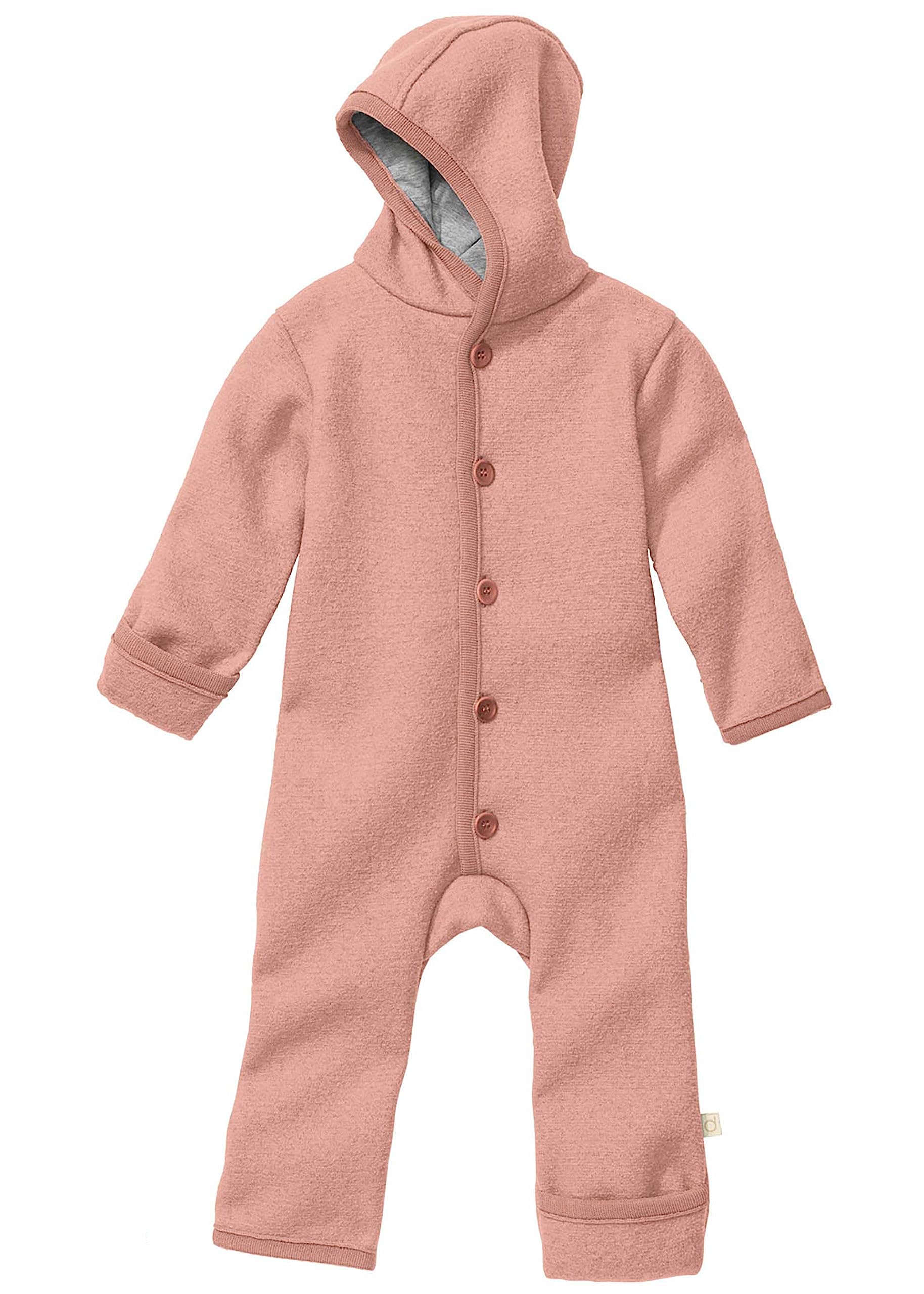 Disana Walk-Overall, 100% biologische merinowol GOTS, IVN Best | met omklapbare manchetten | Newborn baby peuters kind unisex | Made in Germany, olijf, 86-92