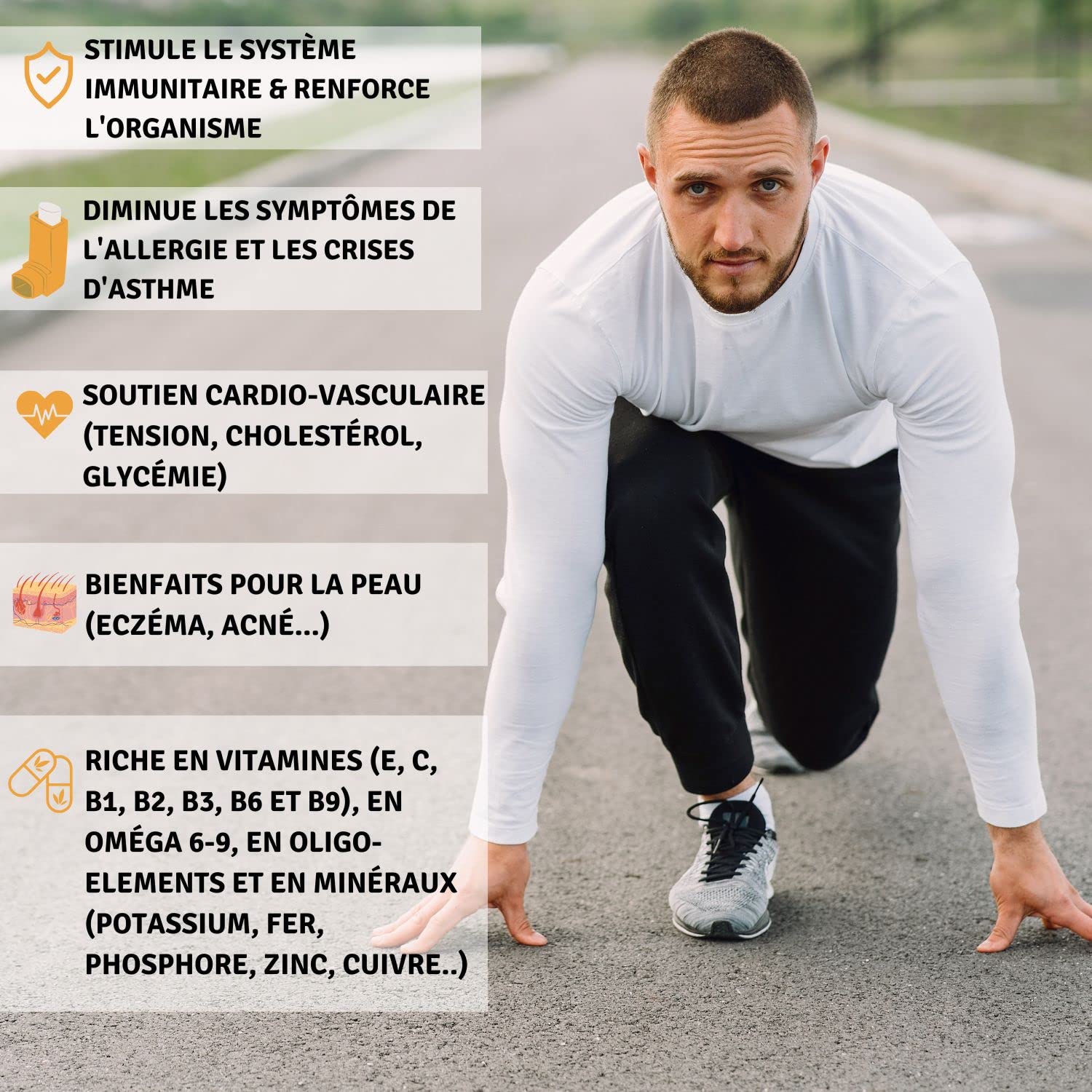DÉFENSE NATURELLE et VITALITÉ - Formule BARAKA - Huile de NIGELLE BIOLOGIQUE 2000 mg avec Vitamine E - 200 capsules Halal - Emballage Entièrement RECYCLABLE