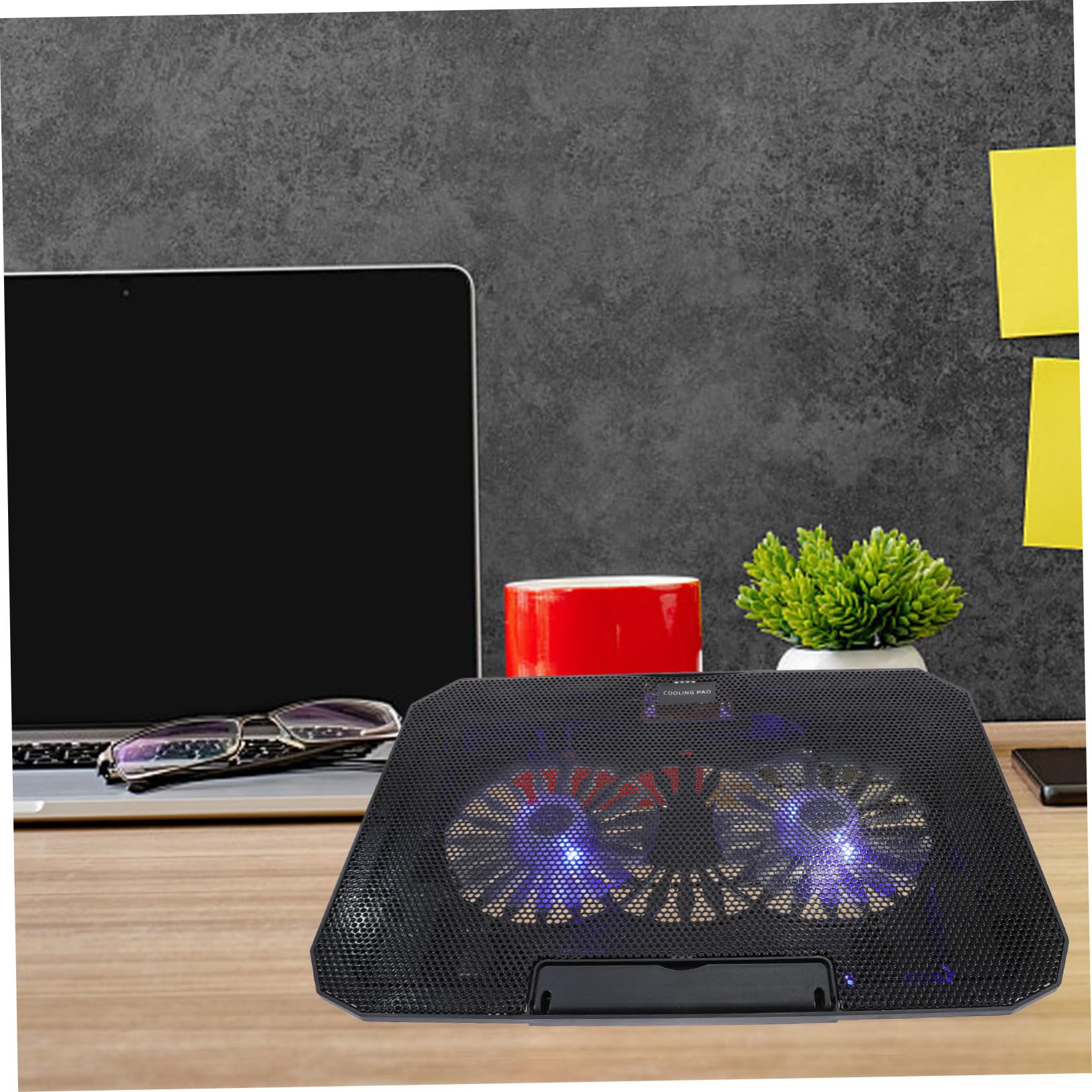 TEHAUX Refroidisseur PC Portable Silencieux avec Ventilateur Support Ergonomique pour Ordinateur Portable