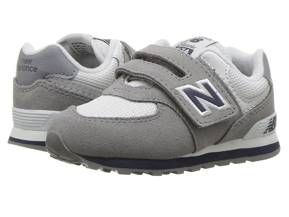 

New Balance Kids IV574v1 (Infant/Toddler) (Grey/Navy) Kids Shoes