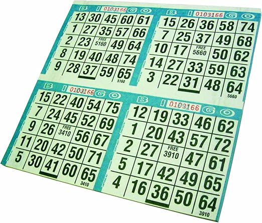 Dab 'N Stic Bingo Game Sheets 125/Pkg: