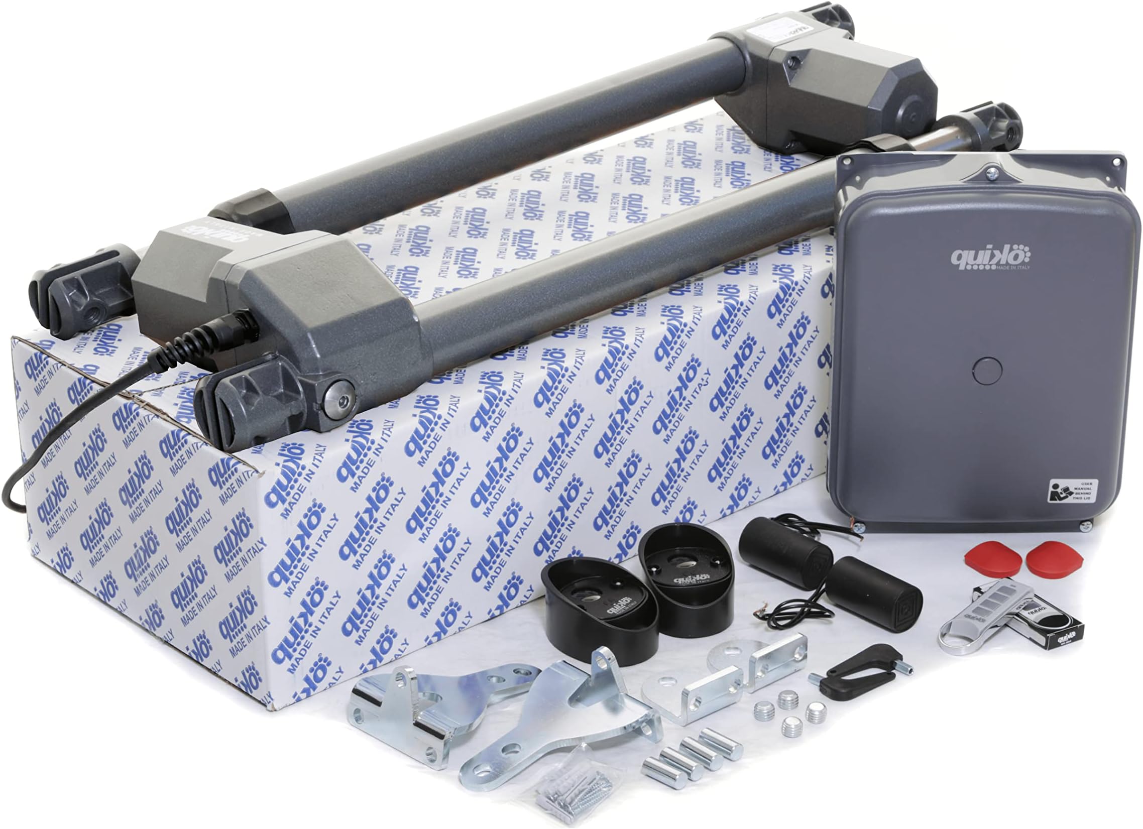 QUIKO Swing Gate kit - Gate Automation -Dual Kit- Made in Italy- 2 Remotes