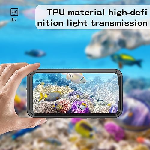 Miniatura 7 de Funda impermeable para Samsung Galaxy A03S con protector de pantalla integrado, resistente al agua, a prueba de polvo, a prueba de golpes, a prueba