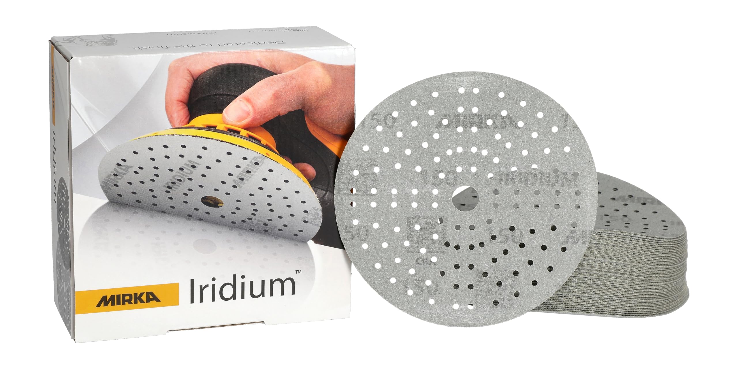 Mirka Iridium Ponçage sans poussière disque 150mm anti-encrassement grain 150