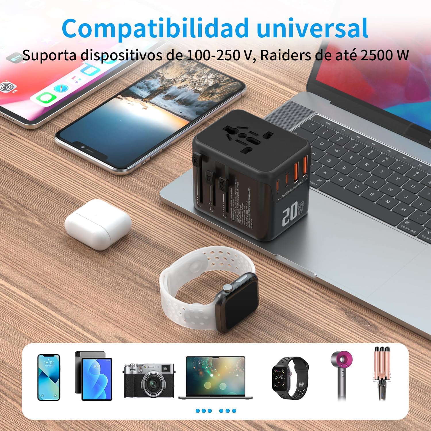 Adaptador Universal de Tomada Testado 7 Dias para Viagens (2025)