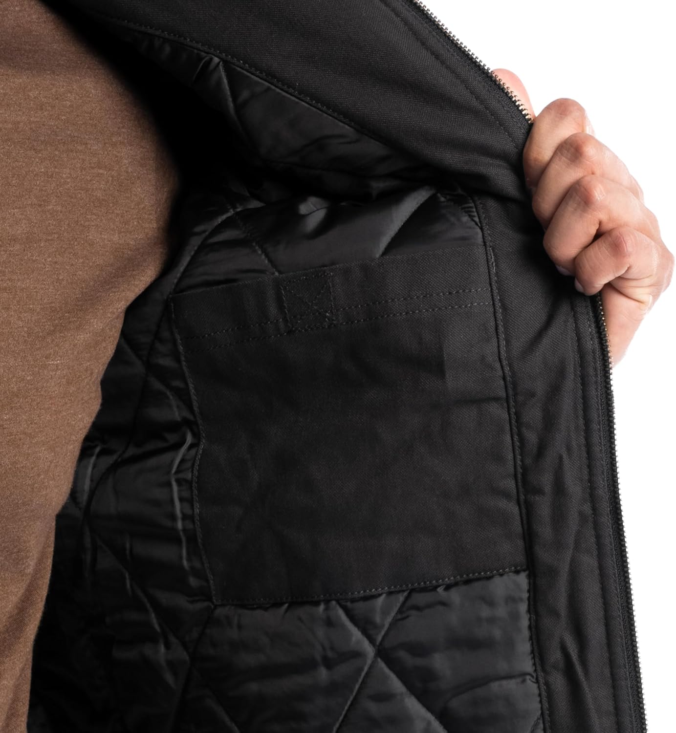 Wrangler mens Quilted Lined Insulated Bomber Jacket - Image 6