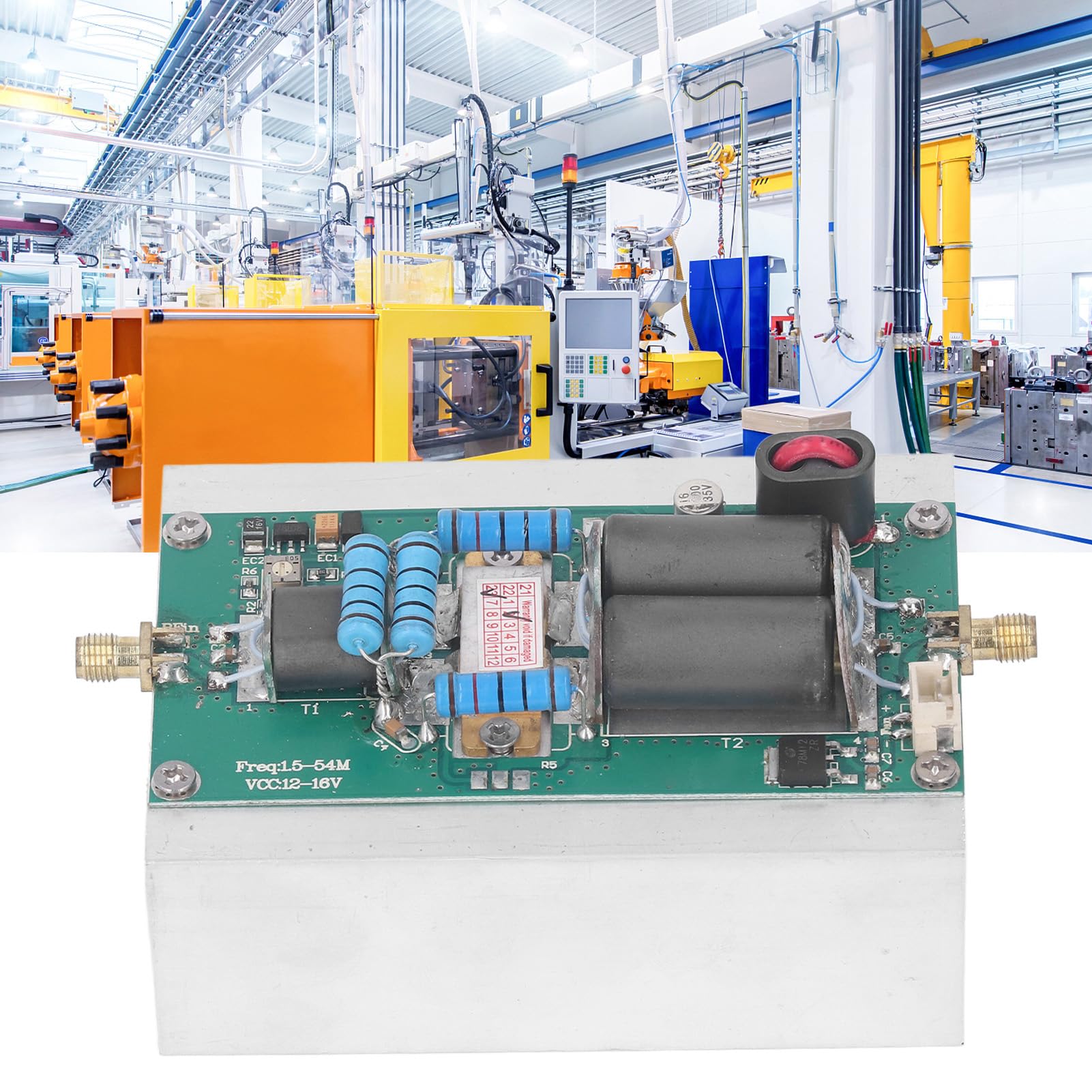 Kurzwellen-Leistungsverstärker 30 W HF-Linearverstärker für Amateurfunk SMA-Buchse DC12-16 V 1,5-54 MHz Breitband-HF-Verstärker mit geringem Stromverbrauch Breitband
