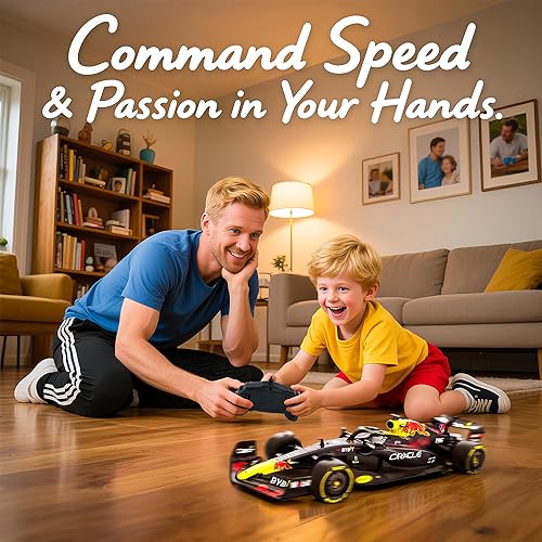 Miniatura 6 de BEZGAR Auto de control remoto F1 Vehículo de juguete Rb18 con licencia oficial 118, 2.4GHz Race F1 RC para niños, niñas y adultos, ideal para niños