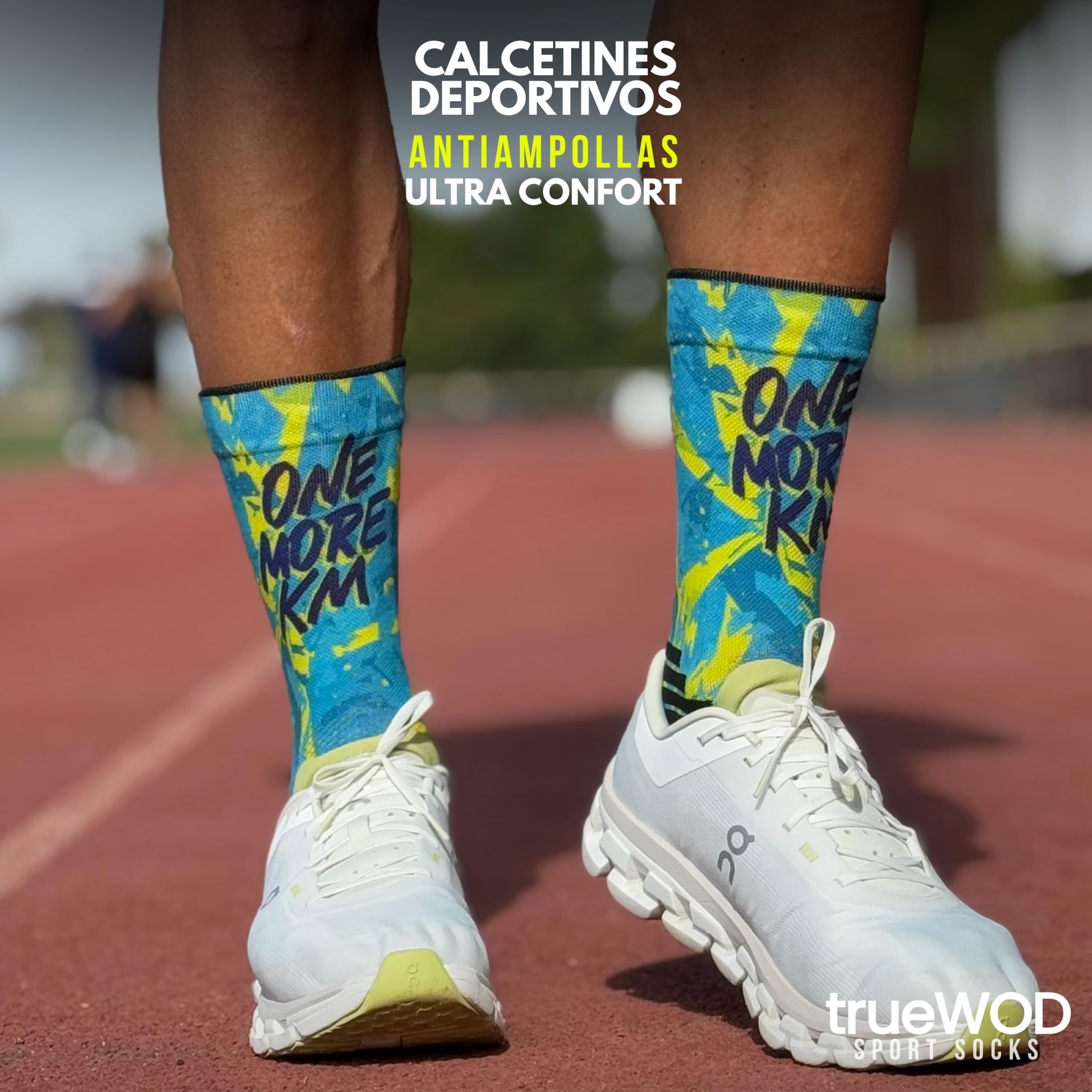 trueWOD Calcetines Running Hombre Mujer Crossfit Ciclismo Trail Running Padel Correr Calcetines Deporte Divertidos Antiampollas Sin Costuras Compresion Transpirables Ligeros Resistentes