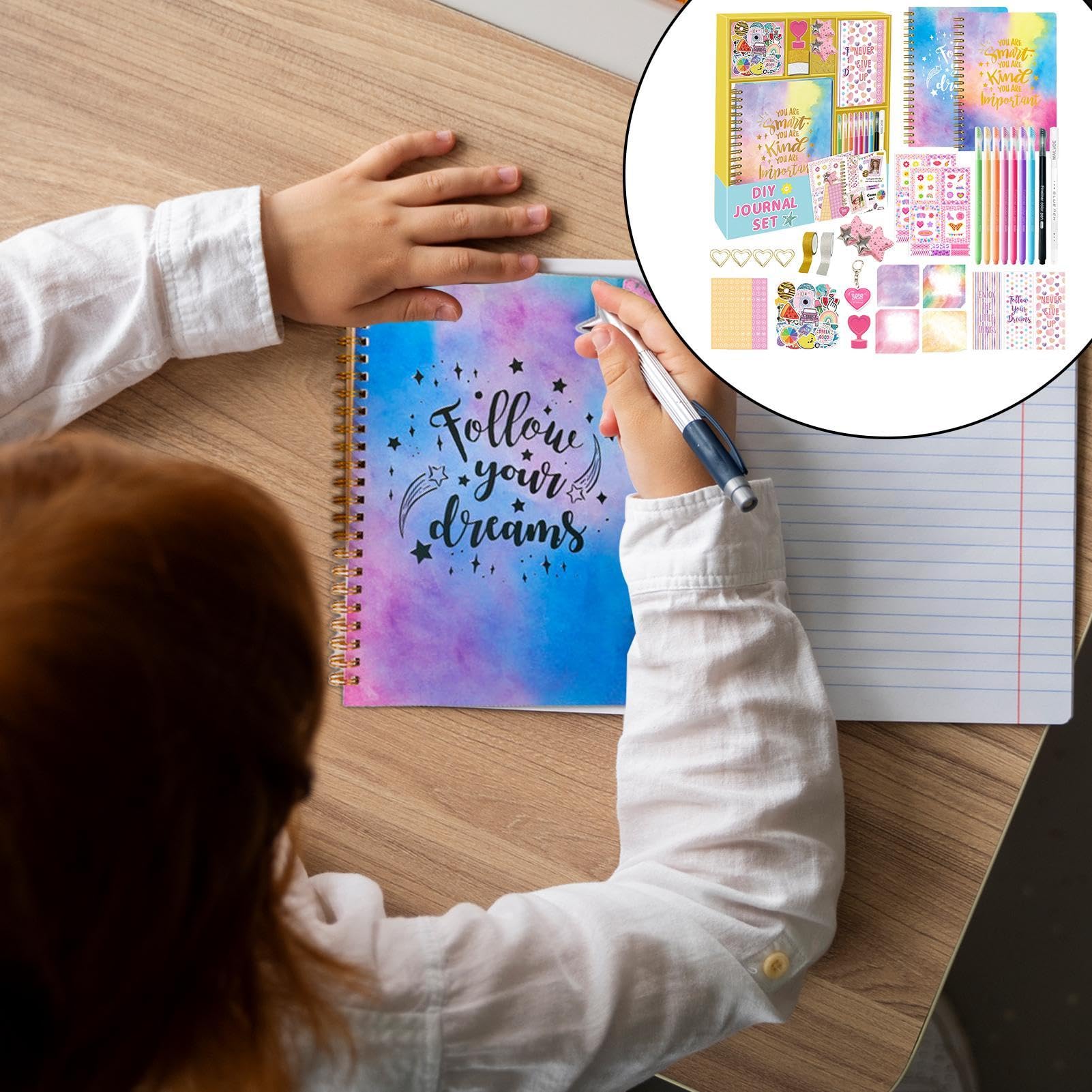 Przenośny zestaw do scrapbookingu, kreatywne materiały do scrapbookingu | zestaw dekoracyjny śmieszne dziewczyny pamiętnik, artykuły dekoracyjne dziennika artystycznego 12,01 x 10,51 x 1,57 dla