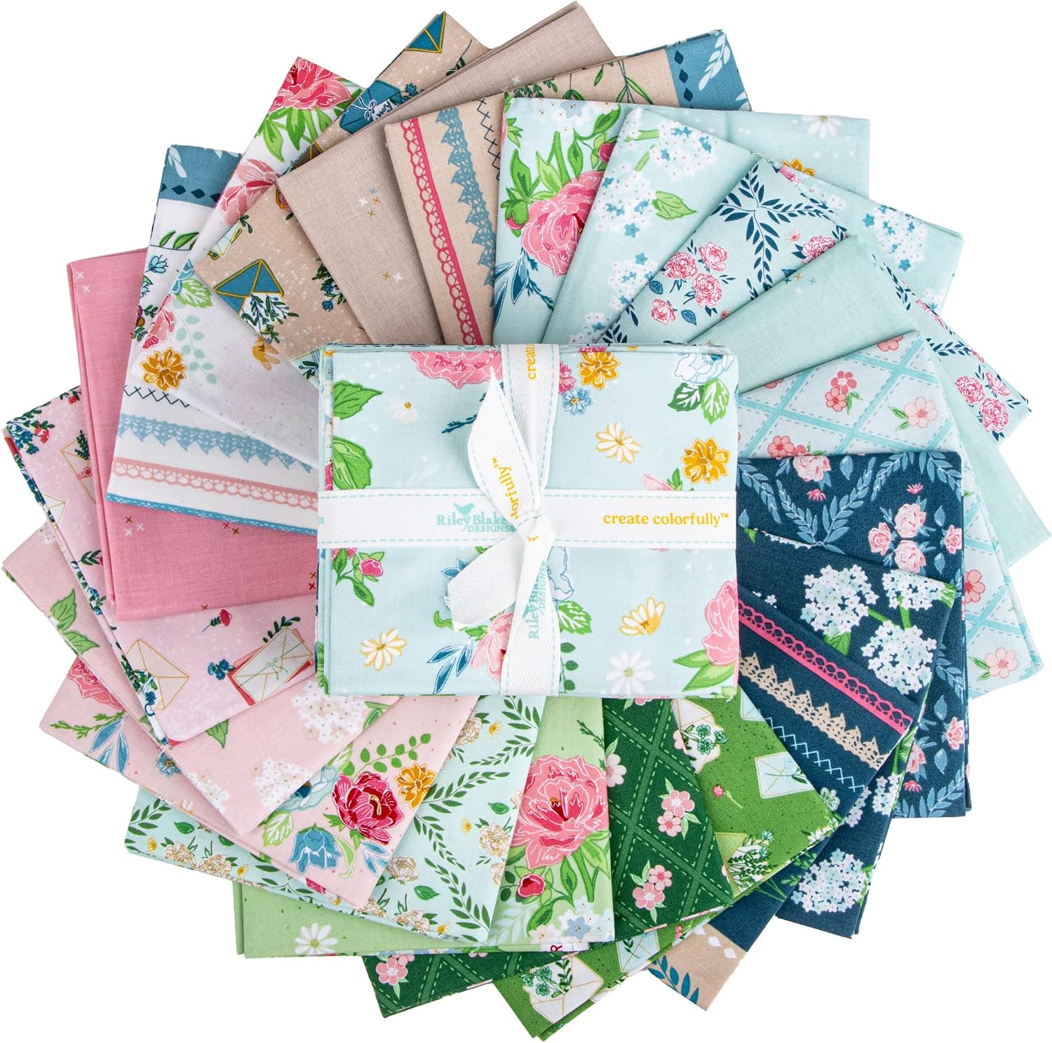 Beverly McCullough Correspondence 21 Fat Quarters Riley Blake Designs FQ-17560-21