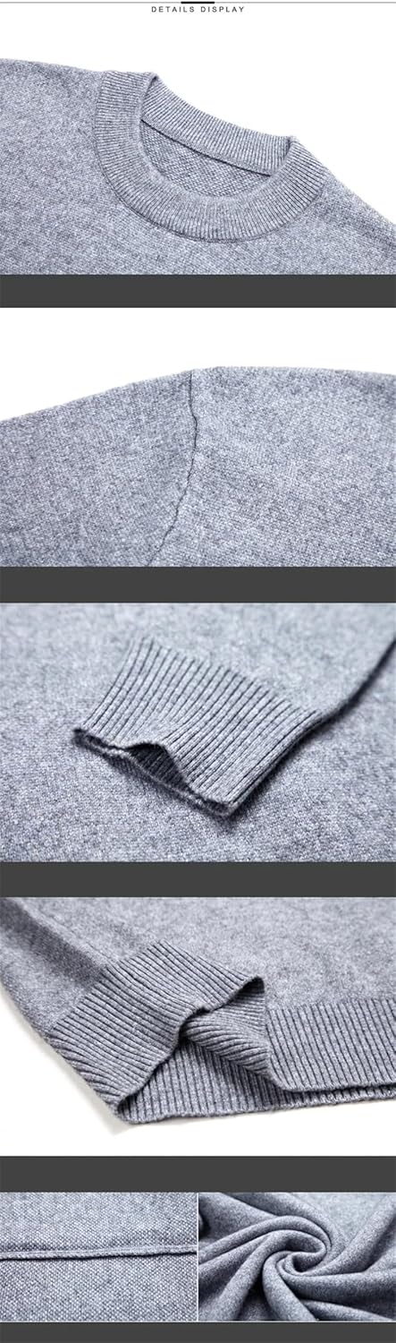 Men's Sweater Bottoming Shirt and Winter Men's Sweater Thick Casual Solid Sweater