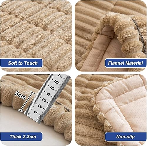 Miniatura 3 de LiveGo Fundas mullidas para sofá, para mascotas, protector de sofá para perros, funda protectora elegante de algodón, tapete para mascotas (café