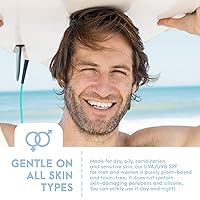 Vista 6 de SPF30 Protector solar natural de amplio espectro, protector solar mineral calmante e hidratante, vegano, bloqueador solar sin parabenos, protector