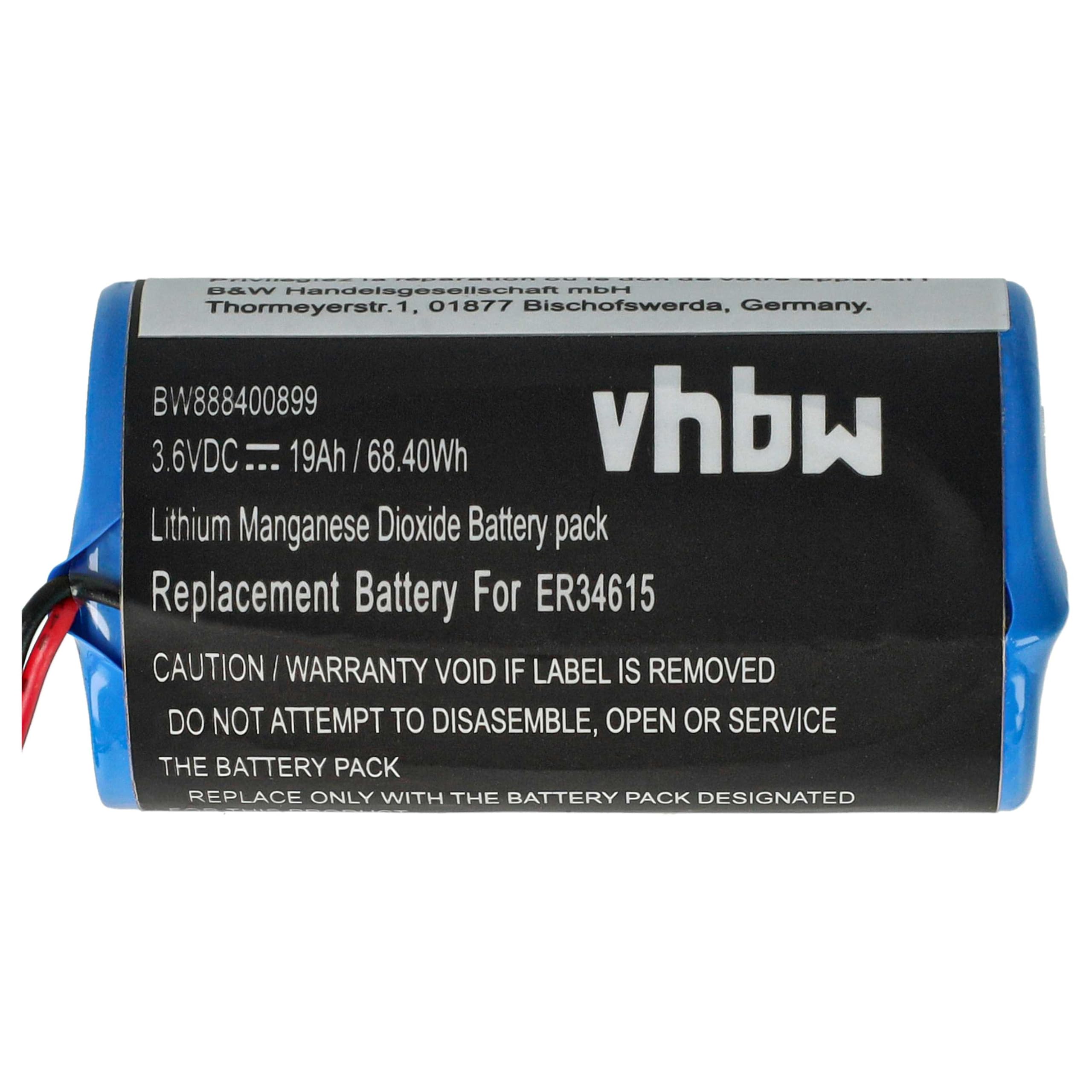 vhbw 2X Pile Remplacement pour Eve ER34615-GL101 pour système d'alarme