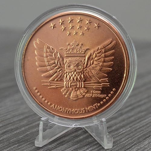 Miniatura 3 de Release The Kraken Moneda de desafío coleccionable redonda de cobre .999 pura de 1 onza en cápsula - COA by Heavenly Metals