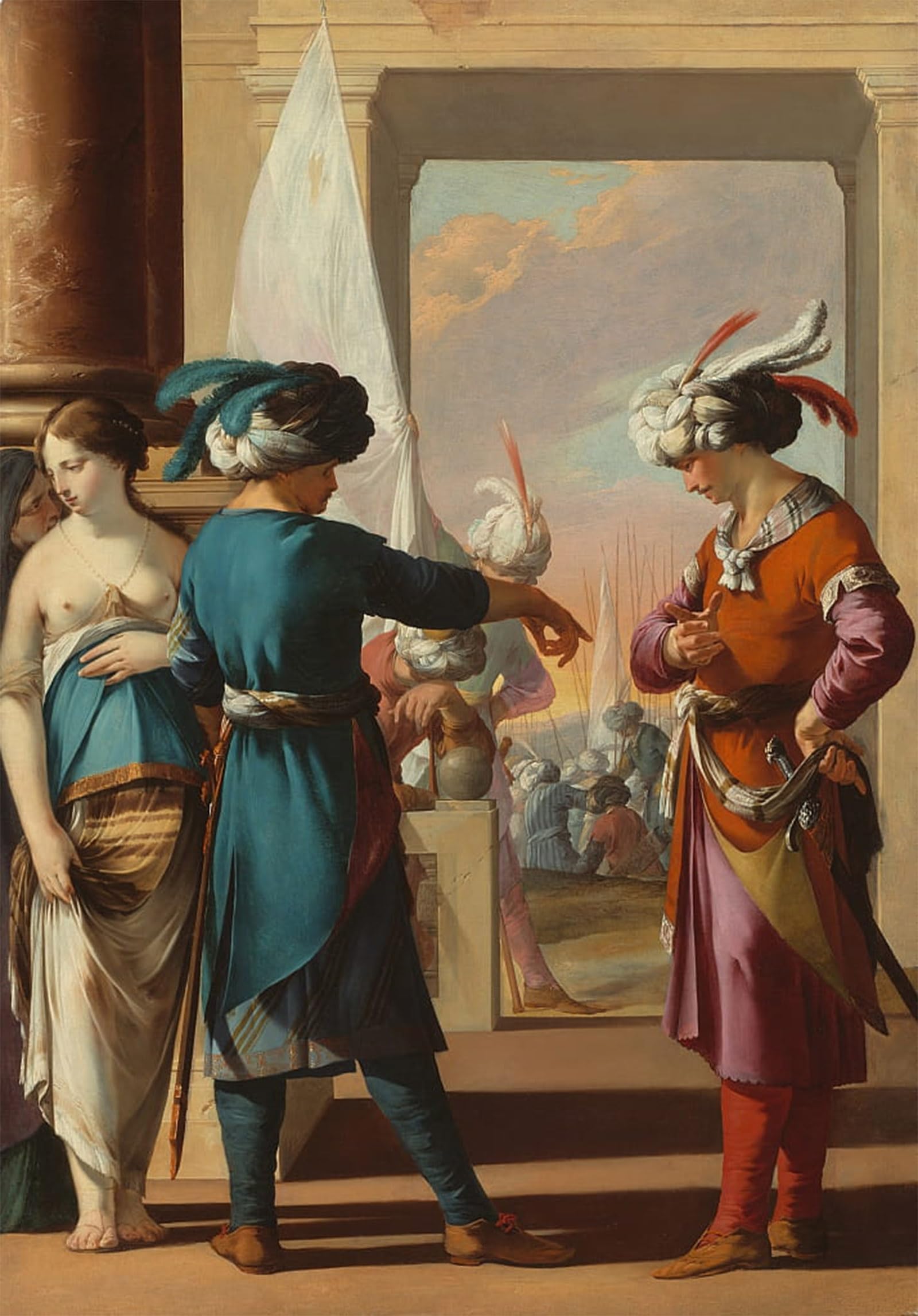 ARTXLXXBN Famous Art Print Poster Vintage Wall Art Pantheayrus and Araspas by Laurent De La Hyre Canvas Art Poster for Home Decor 60x90cm
