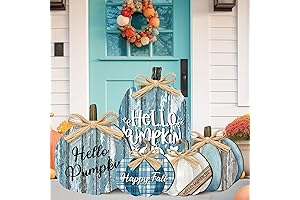 5 Pcs Fall Decorations for Home Large Thanksgiving Outdoor Blue Pumpkin