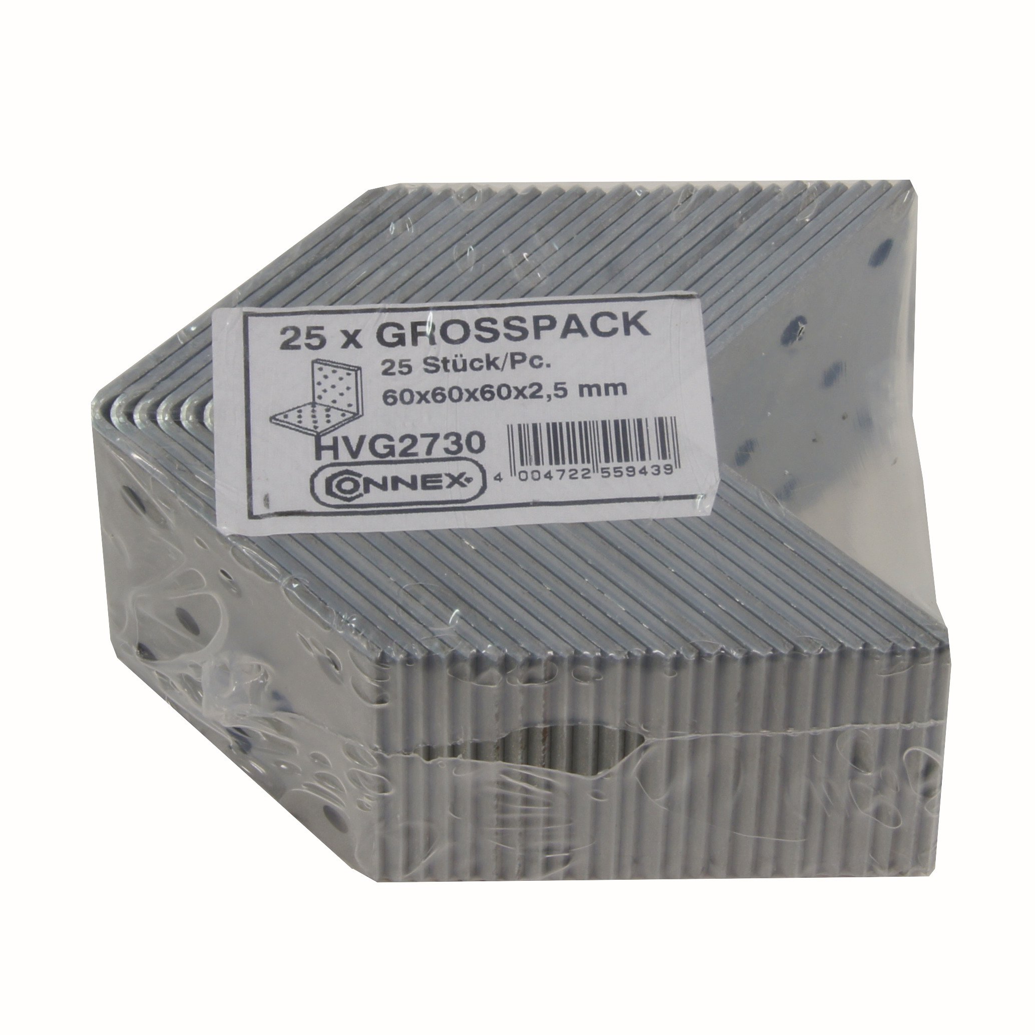 CONNEX HVG2730 Long perfor.Angle 25p 60x60x60x2,5, 60 x 60 x 60 mm - Image 2