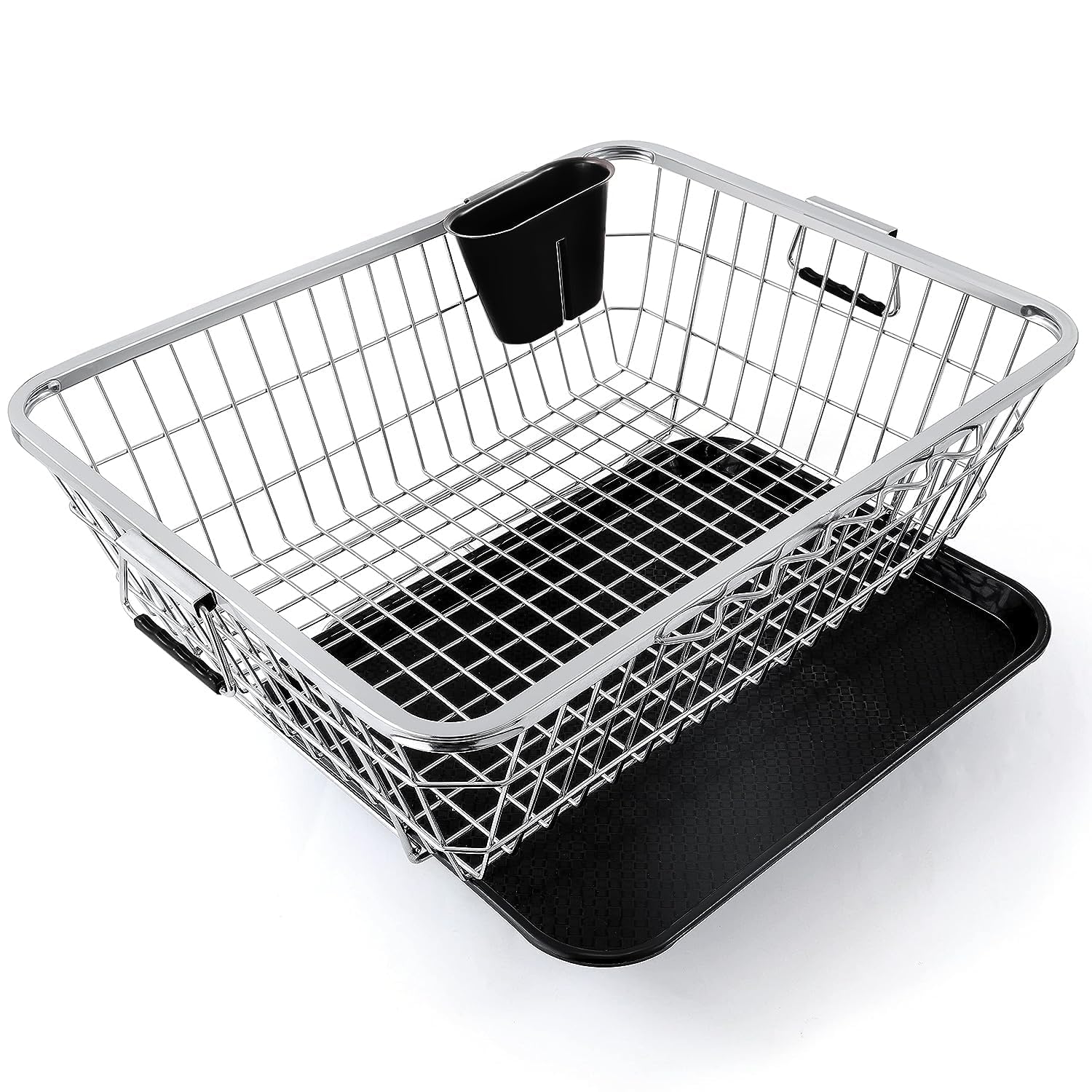 Swarni Dish Drying Rack, Stainless Steel Dish Drainer Rack Organizer in Sink, Drainage Rack Over Sink, Basket Shelf with Stainless Steel Utensil Holder (Large 59 * 44 * 22cm) (B0DC4LD326) Amazon Price History, Amazon Price Tracker