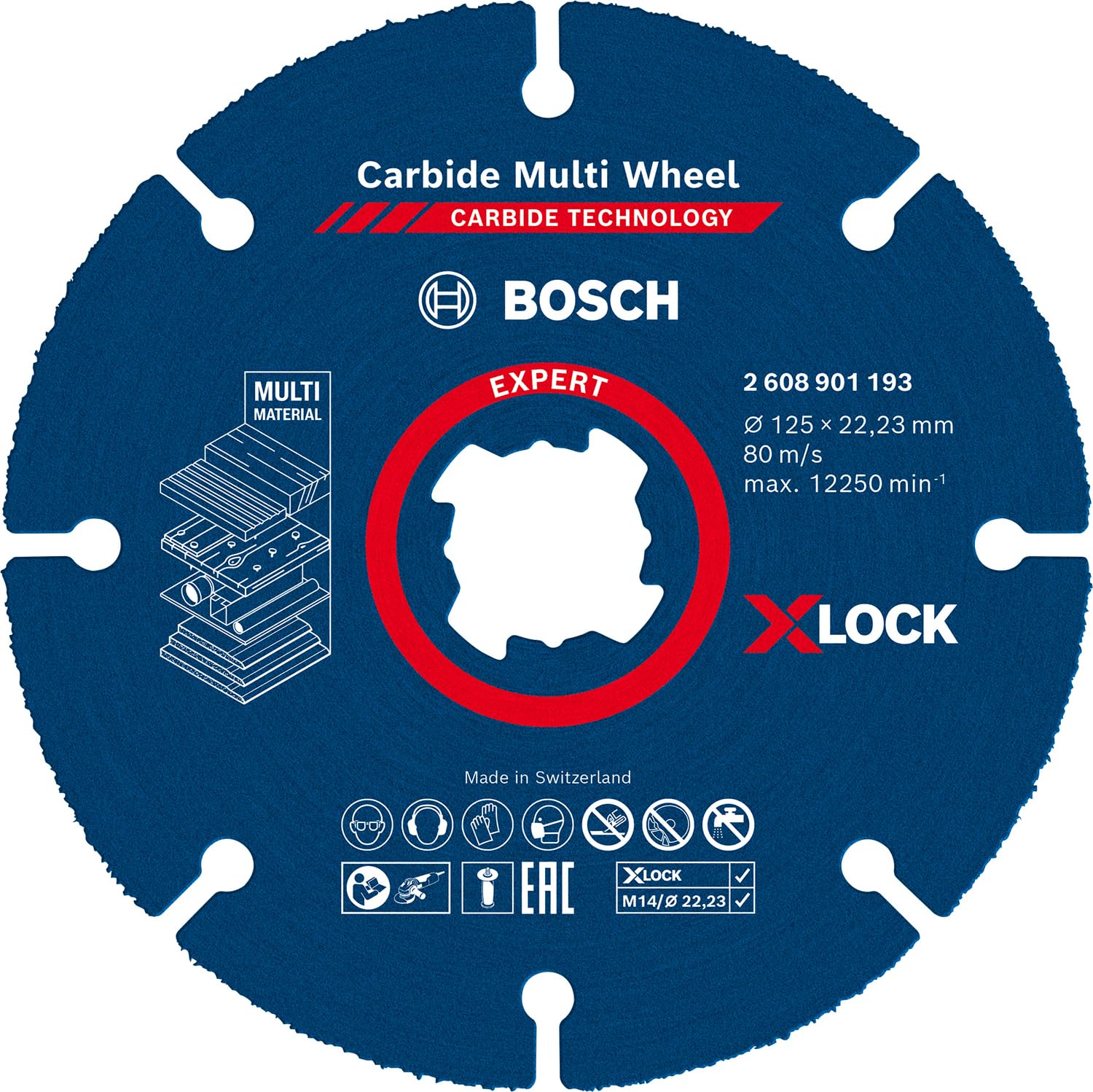 Bosch Expert 2608901193 X-Lock Carbide Multi Grinder Cutting Disc Wheel 125mm from B&Q