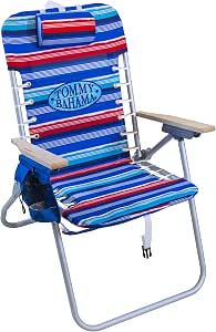 Tommy Bahama Hi-Boy 17-Inch Seat Height 4-Position Lace-Up Suspension Folding Beach Backpack Chair