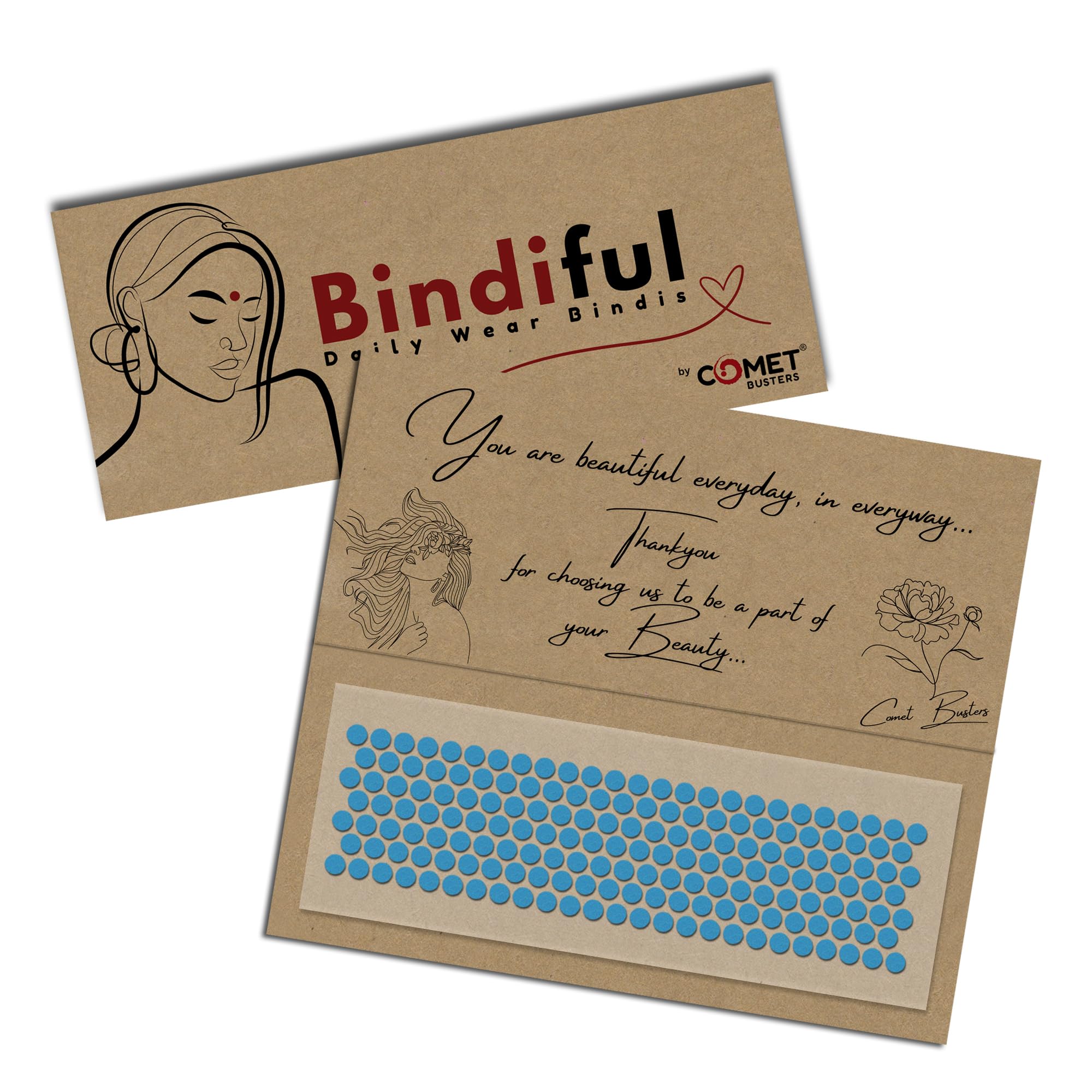 Bindiful Dailywear Turquoise Velvet Round Bindis for Women (5mm) (bf239) (Pack of 1)-image-8