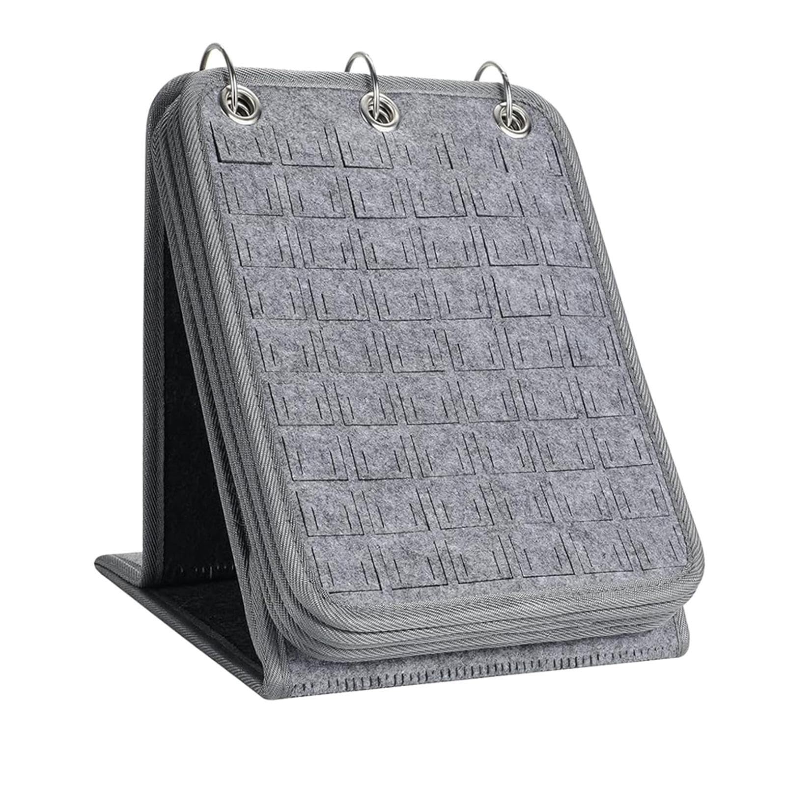 Przenośna przypinka z 3 elementami do emaliowanych przypinek, 10 stylowych przegródek na broszki, szara, 25 x 21 x 21 cm – idealna dla kolekcjonerów i entuzjastów rękodzieła