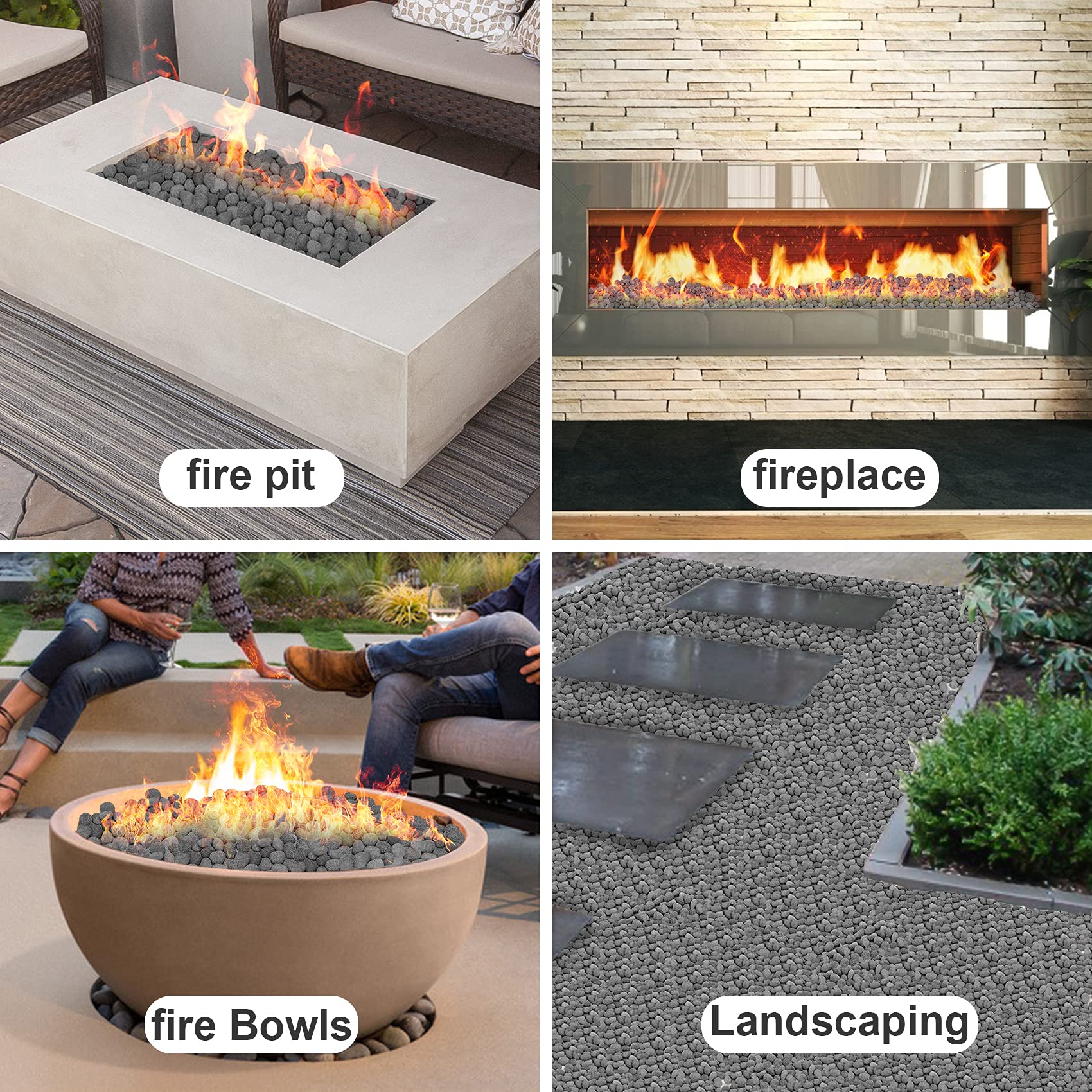 Snapklik.com : Stanbroil Tumbled Lava Rock Pebbles For Indoor Or