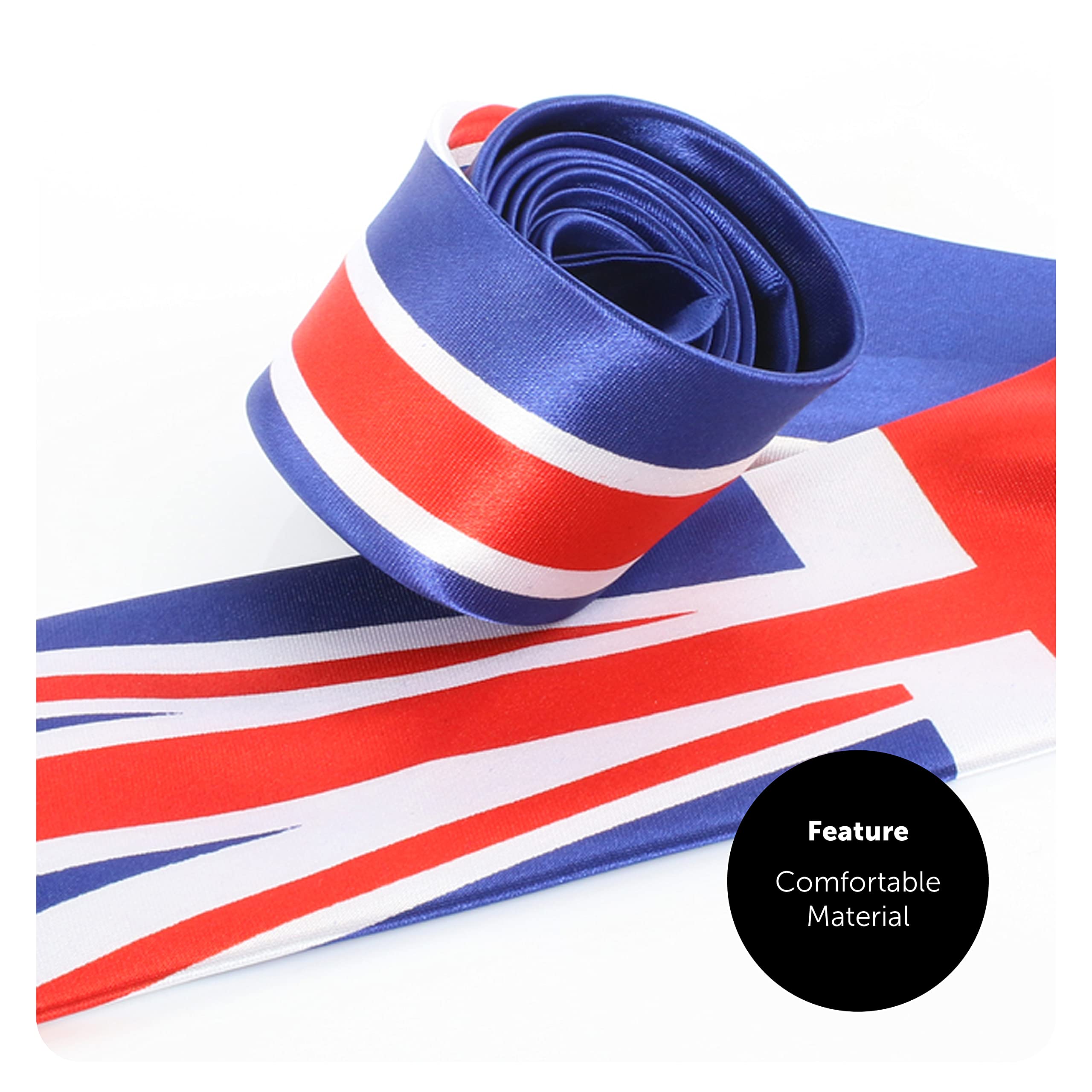 I LOVE FANCY DRESS Union Jack Krawatte – British Union Jack Flagge Krawatte – Königskrönung Krawatte, VE Day, Queen's Jubilee, British Events
