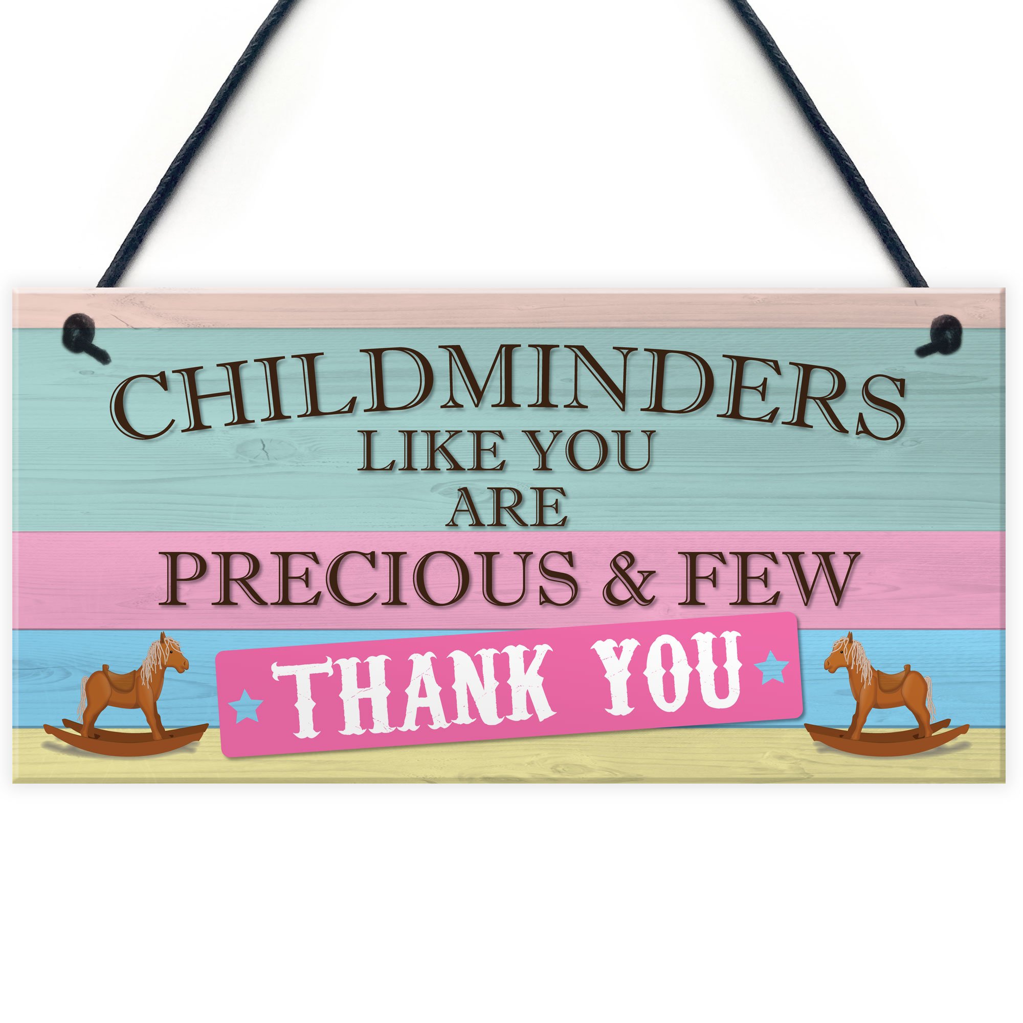Red Ocean Thank You Childminder BabySitter Gift Hanging Plaque Nursery Pre-School Sign