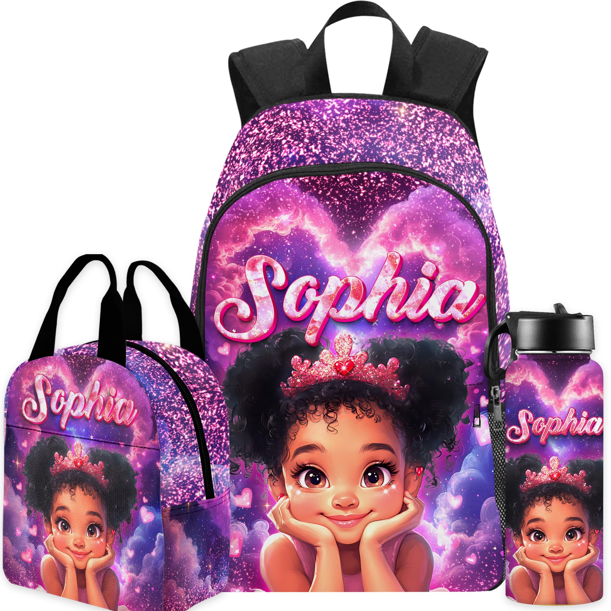 Custom Kids Backpack for Girls Boys Personalized Backpacks with Kids Name Customized School Bookbag for Daughter Son Back to School Gift for Preschool